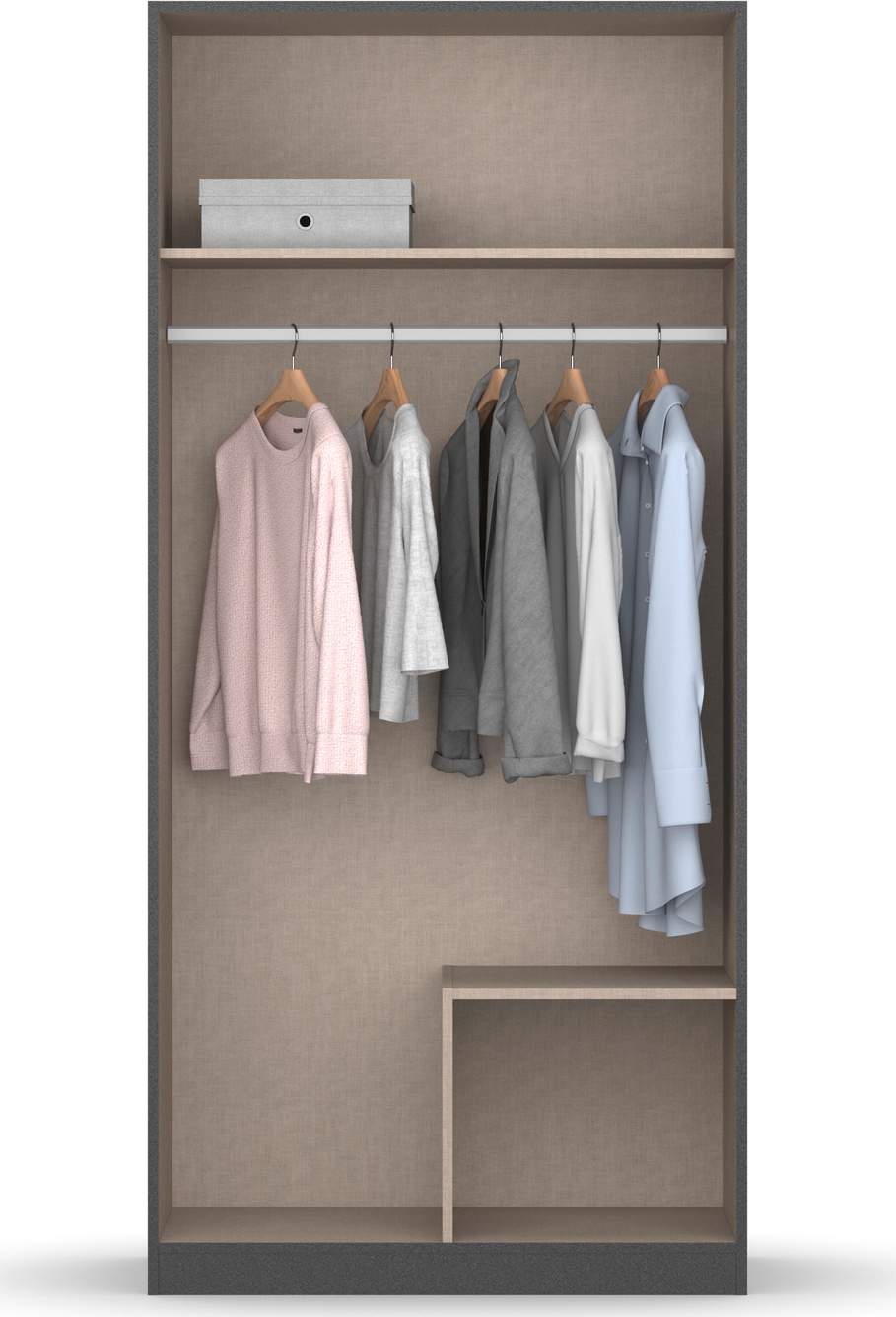 rauch Drehtürenschrank »StyleUp« Typ Monochrome mit eleganten, langen Griffstangen in Schrankfarbe