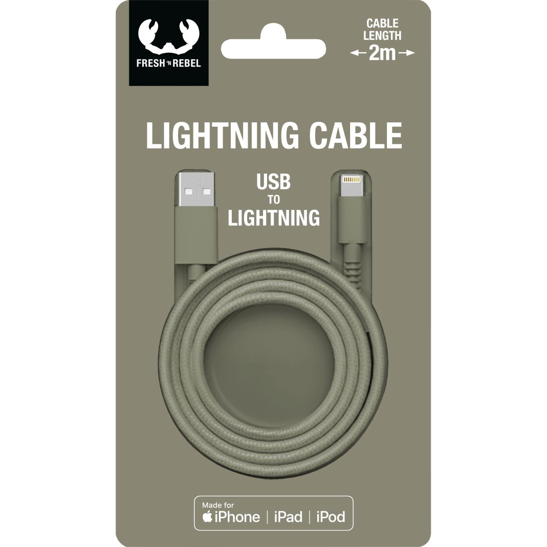 Fresh´n Rebel Smartphone-Kabel »USB - Lightning-Kabel "Fabriq", 2m«, Lightning-USB Typ A, 200 cm