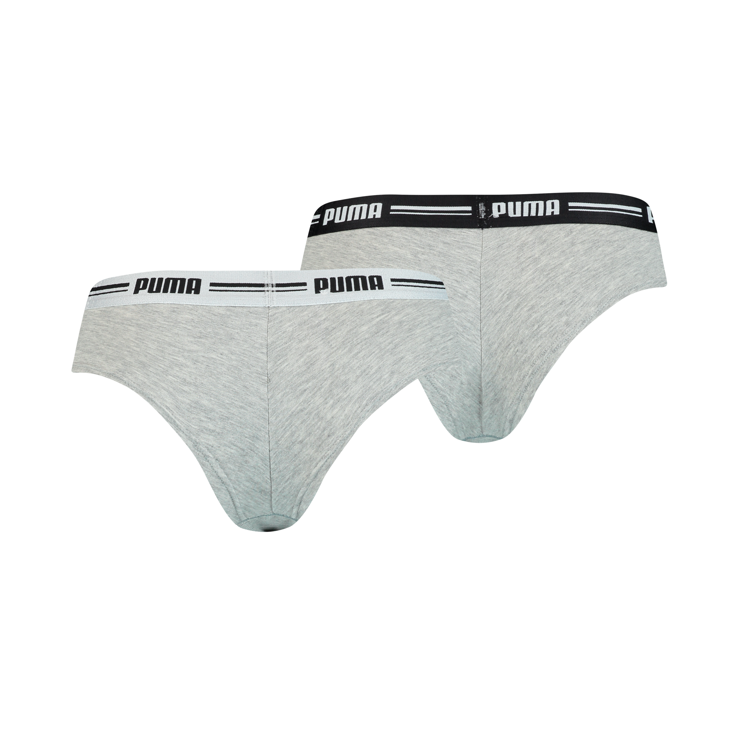 PUMA Brasilslip »PUMA WOMEN BRAZILIAN 2P PACK«, (2er Pack), Breiter elastischer Logobund