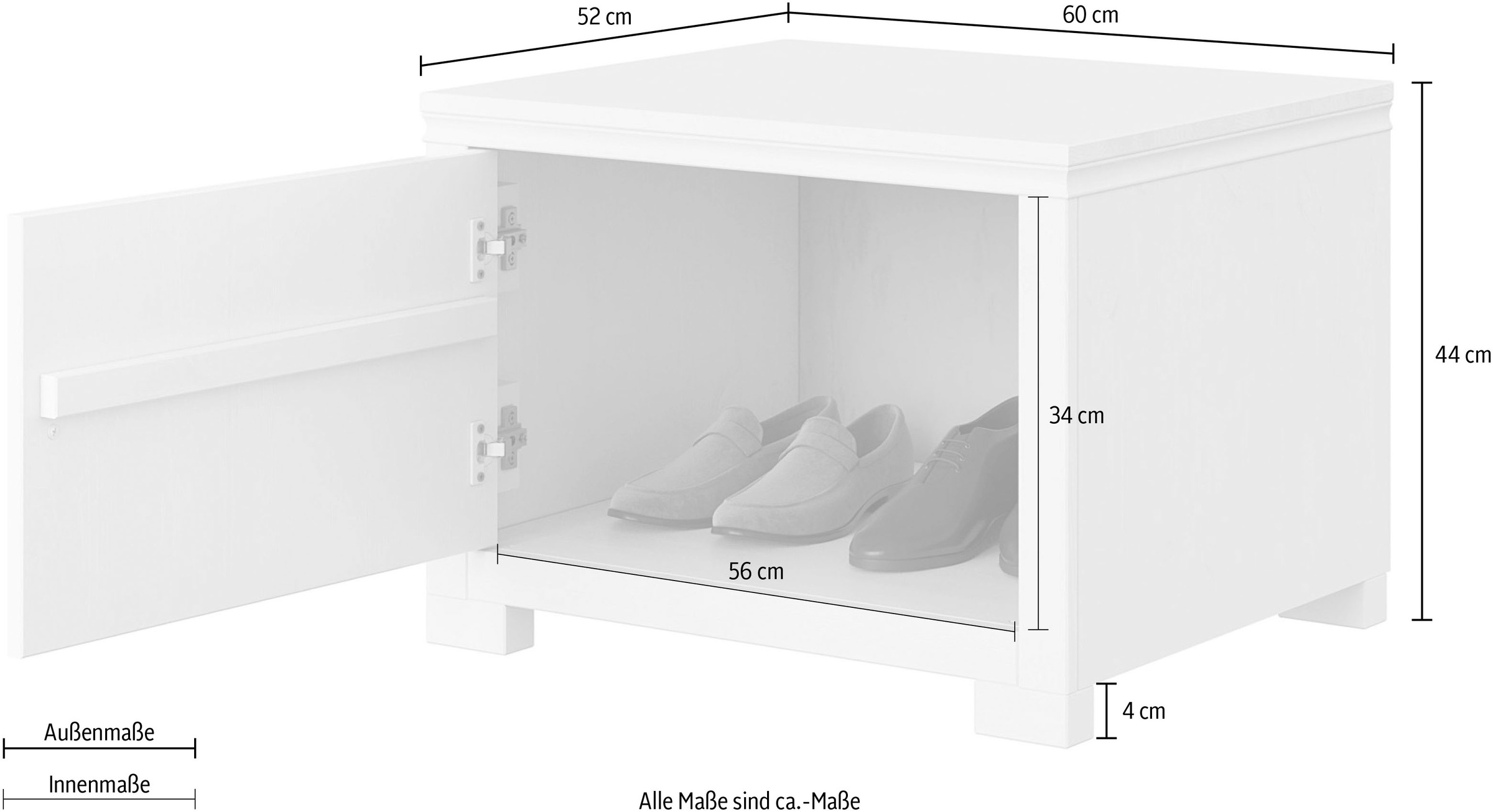 OTTO home Beistellschrank »Gotland, Schrankmodulsystem, einzeln oder mit der Serie kombinierbar« H/B/T ca. 60/60/52 oder ca. 44/60/52,  massive Kiefer, variabel einsetzbar, auch für Dachschrägen