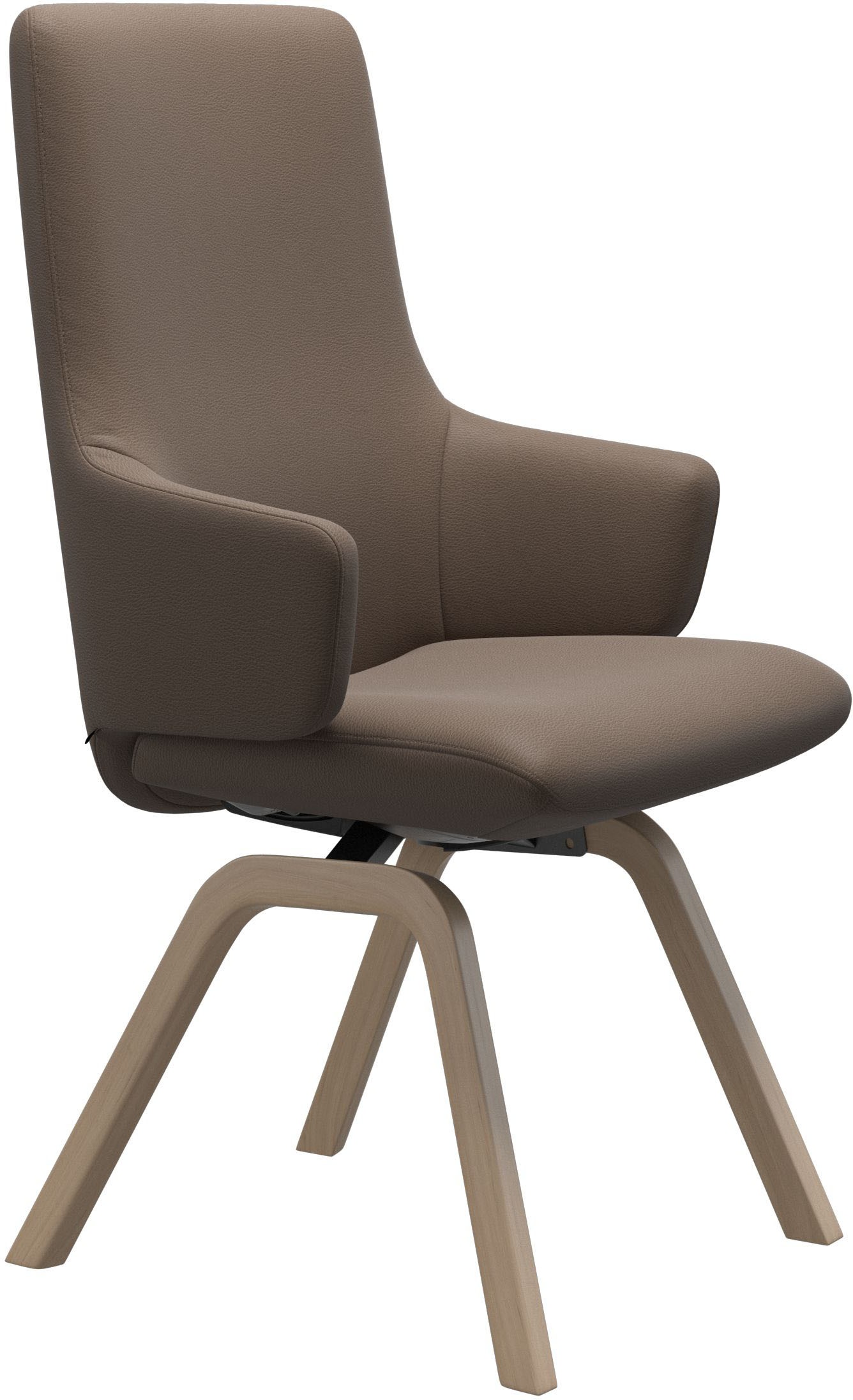 Stressless® Polsterstuhl »Laurel«, Leder BATICK, High Back mit Armlehne, Größe L, mit schräggestellten Beinen in Eiche