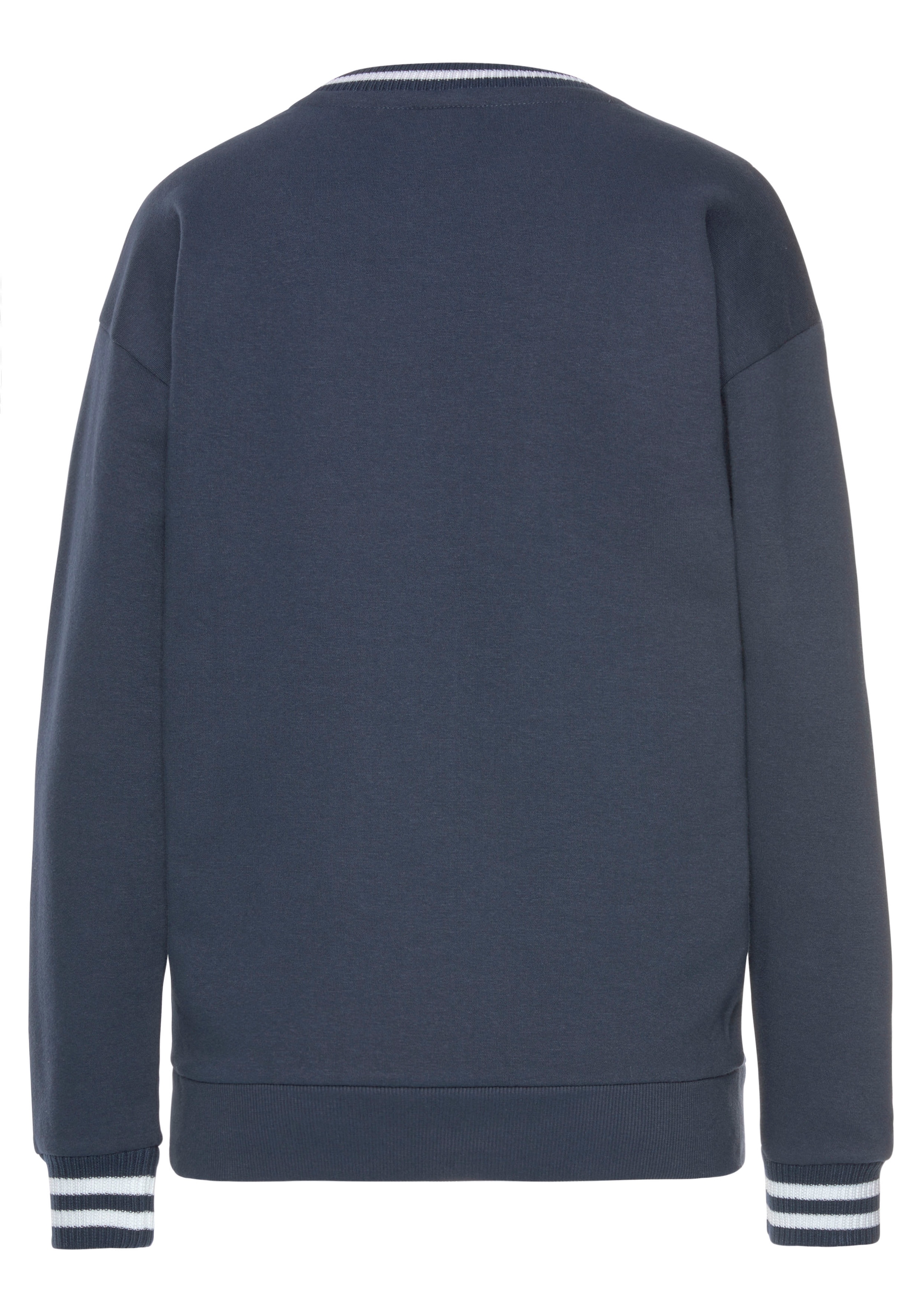 Buffalo Sweatshirt, mit Kontrast-Rippbündchen und Druck, Loungeanzug