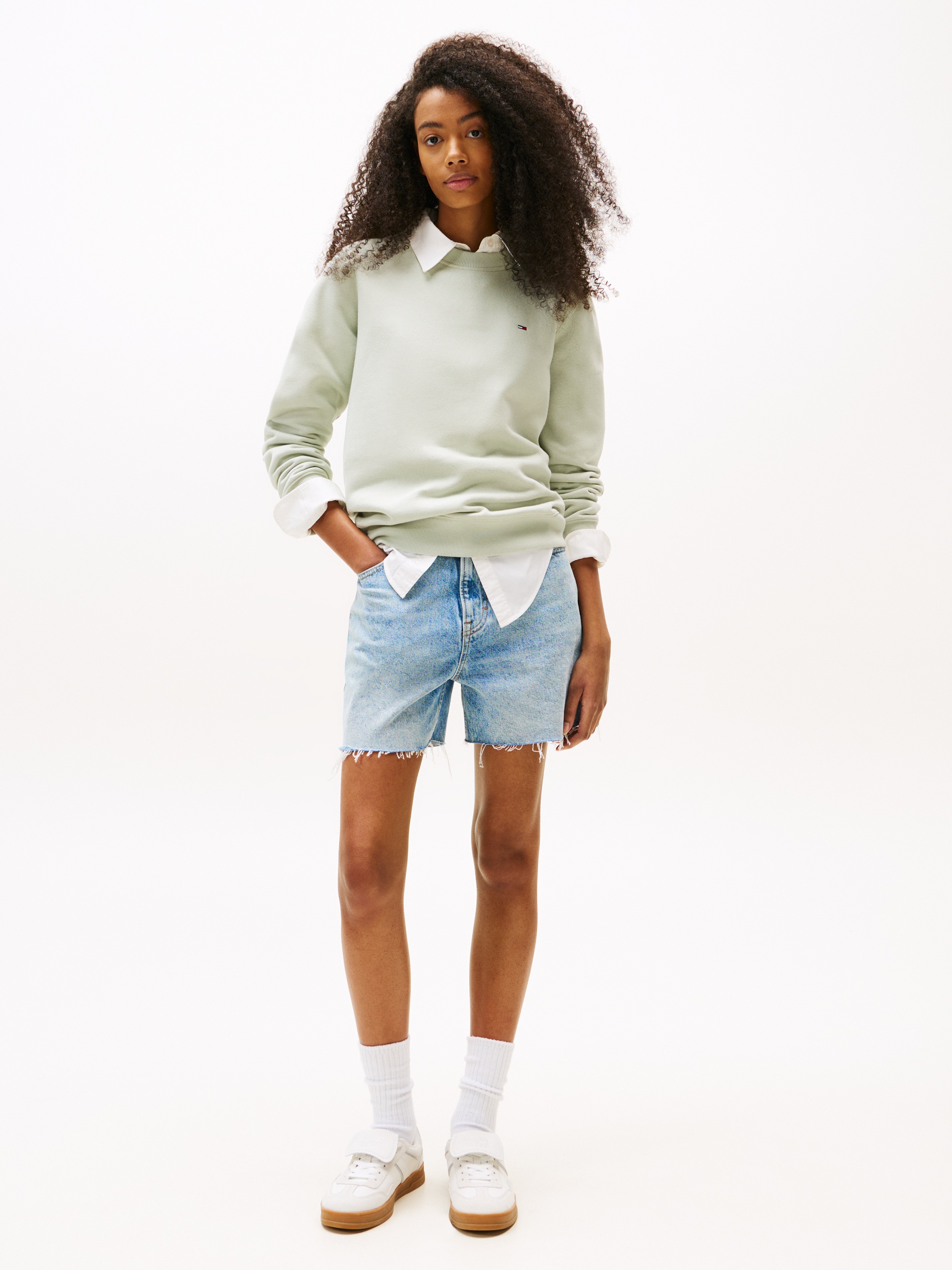 Tommy Jeans Sweatshirt »TJW REG S FLAG CREW«, mit Logostickerei