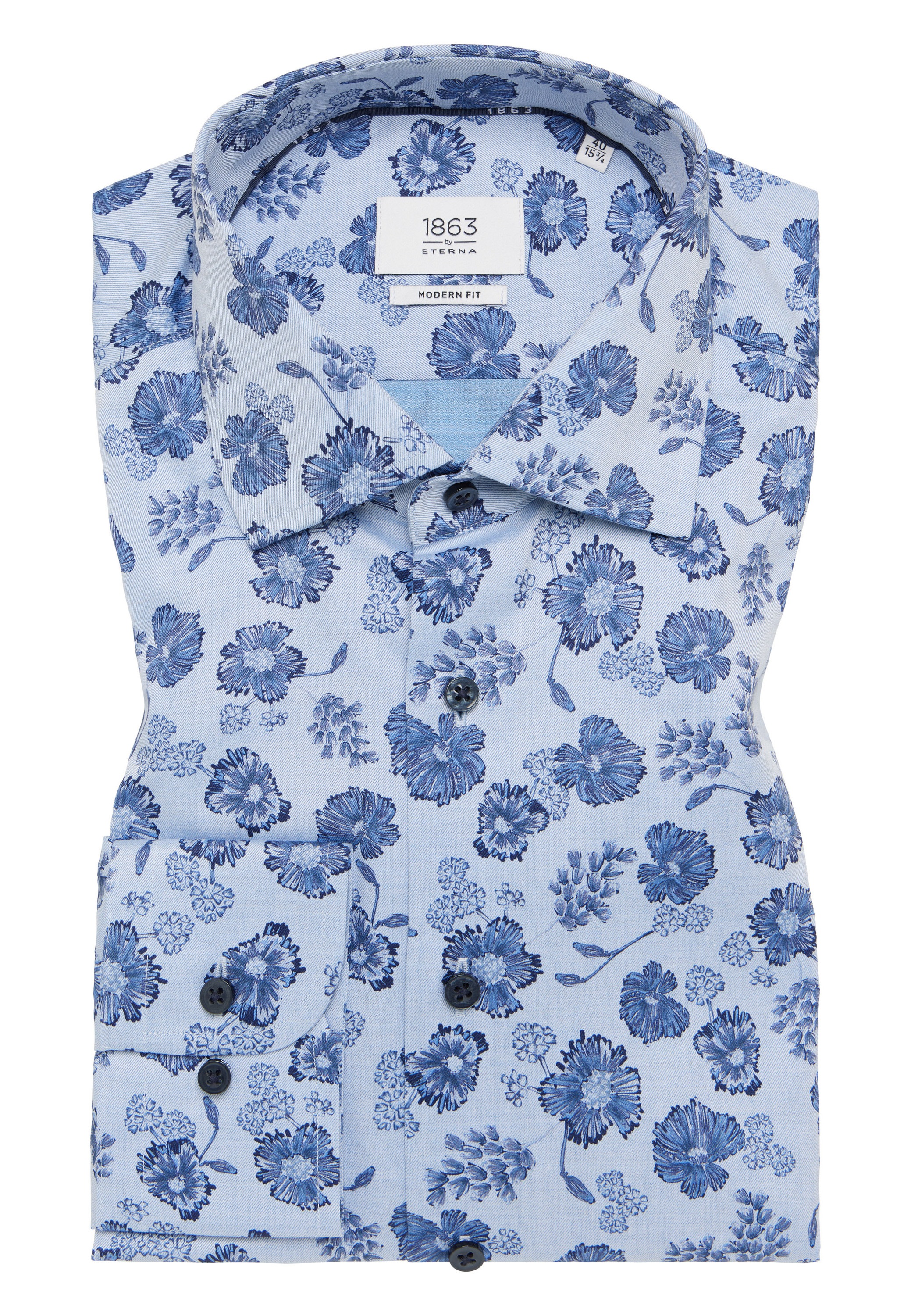 Eterna Langarmhemd »MODERN FIT« NON IRON (bügelfrei)