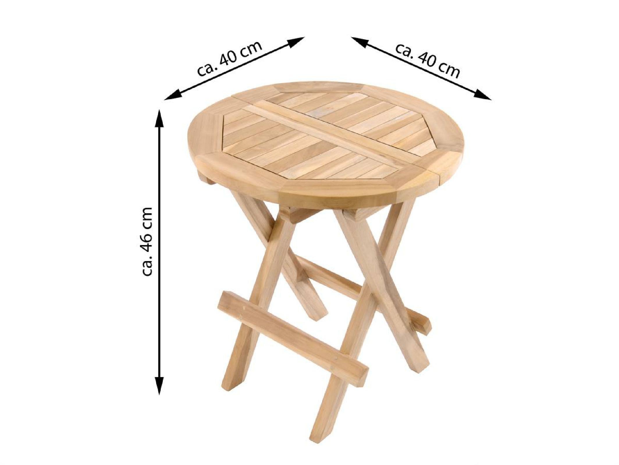 VCM Gartentisch »Beistelltisch Blumen Hocker Tisch Teakholz«