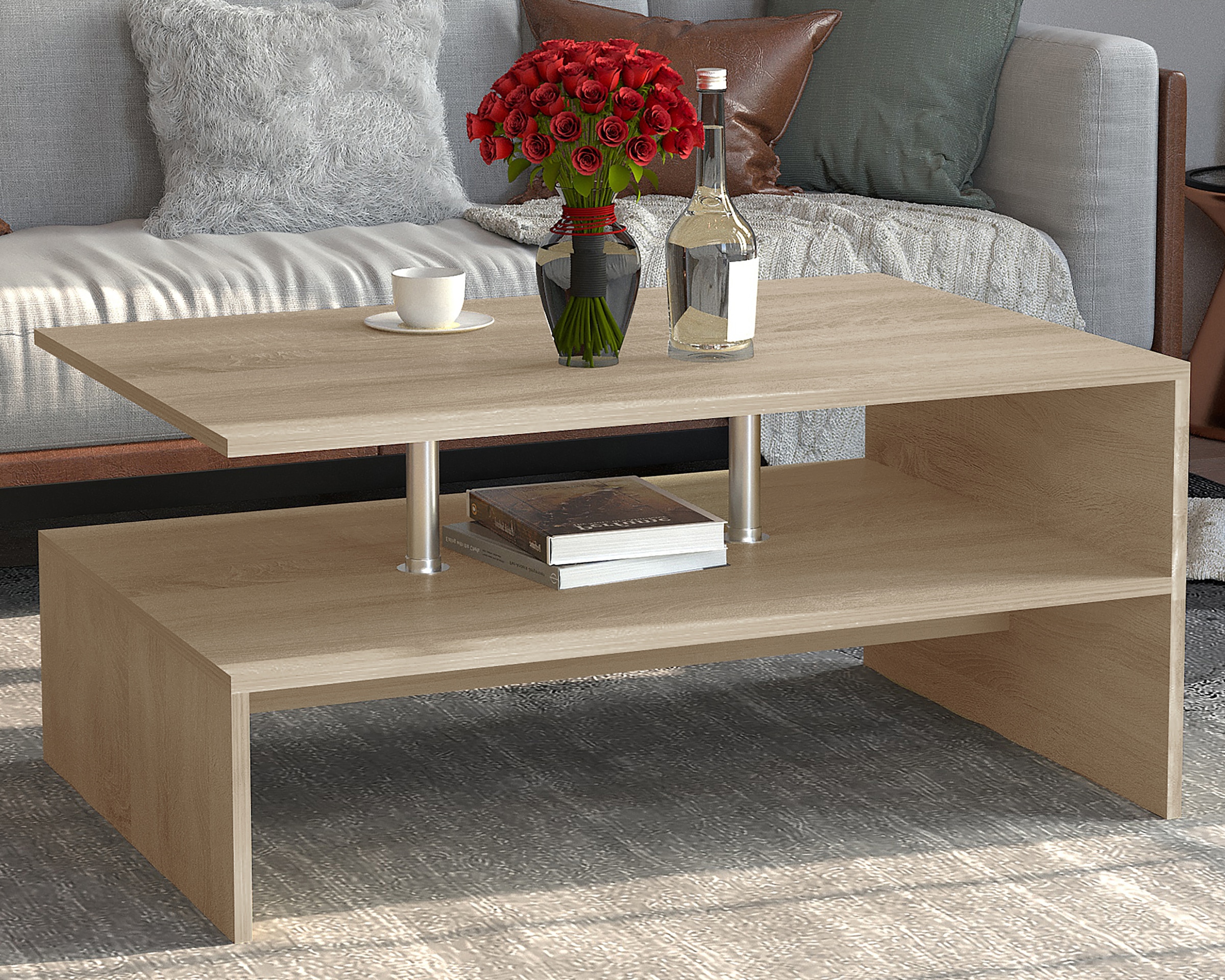 VCM Beistelltisch »Holz Sofatisch Couchtisch Wohnzimmertisch Maliso L«