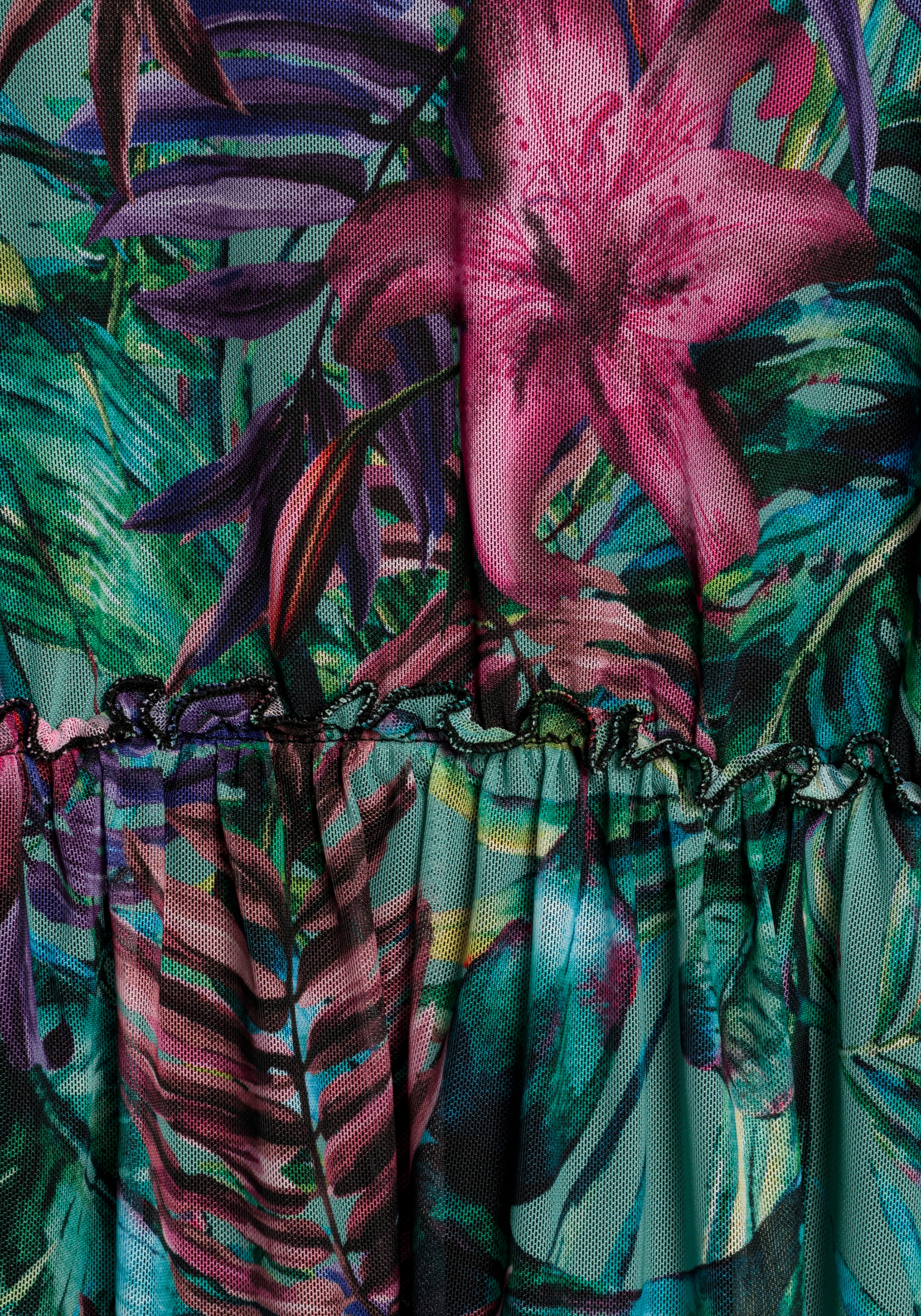 Melrose Meshkleid, im modernem Allover-Print