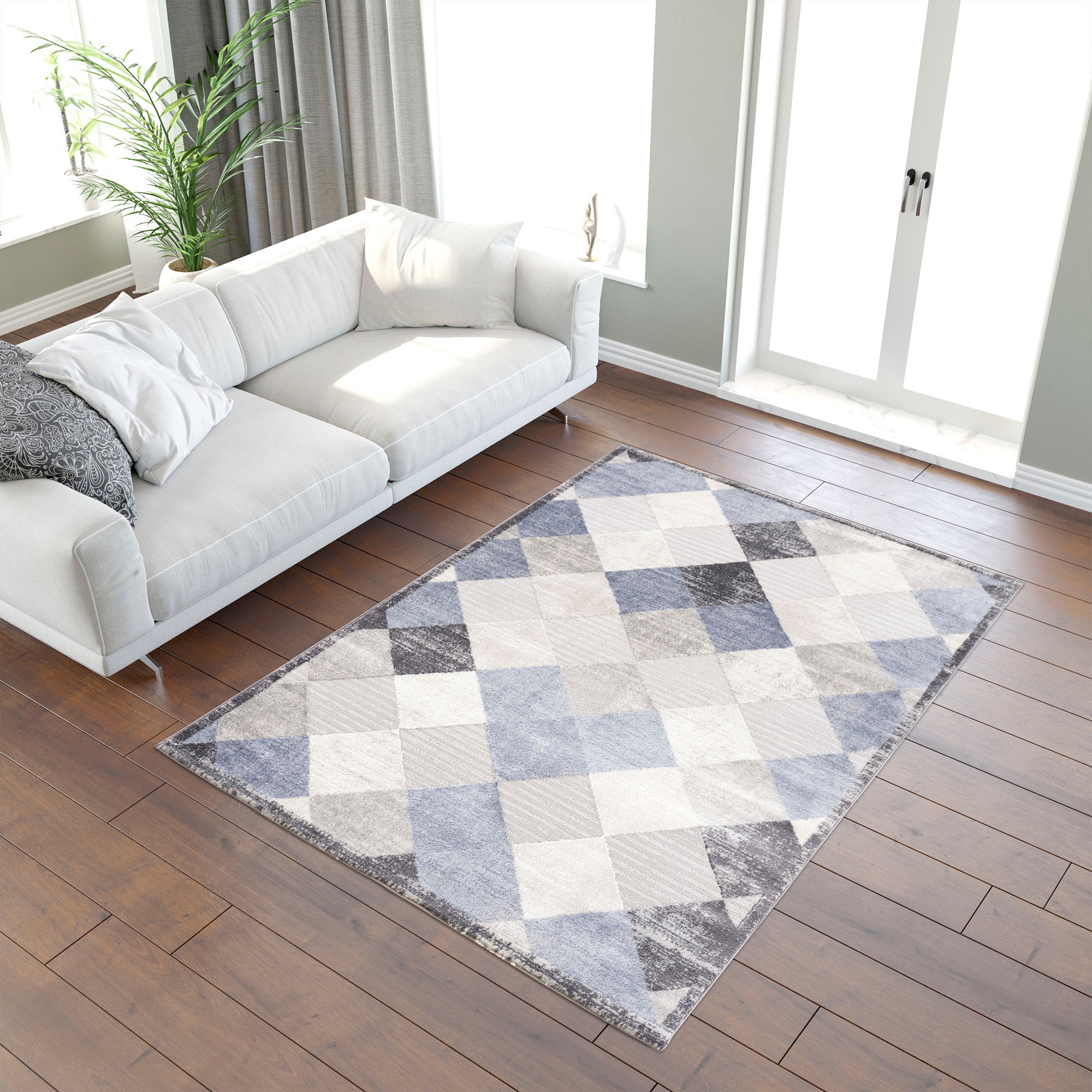 Sanat Teppich »Evra 7009«, rechteckig, 22 mm Höhe, Wohnzimmer, Kurzflor, modern, Läufer