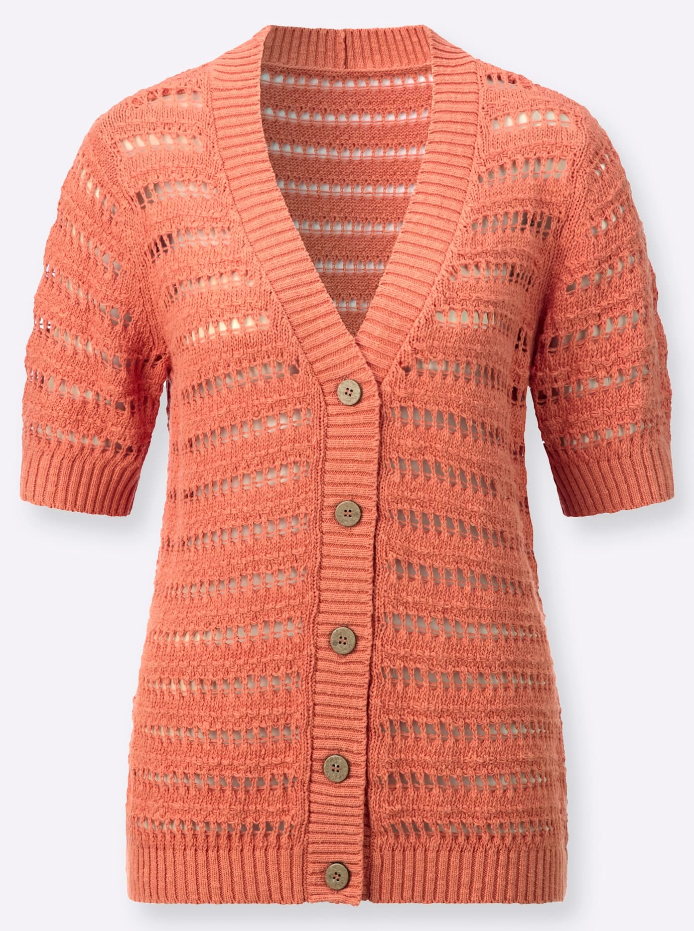 creation L Ajourstrickjacke
