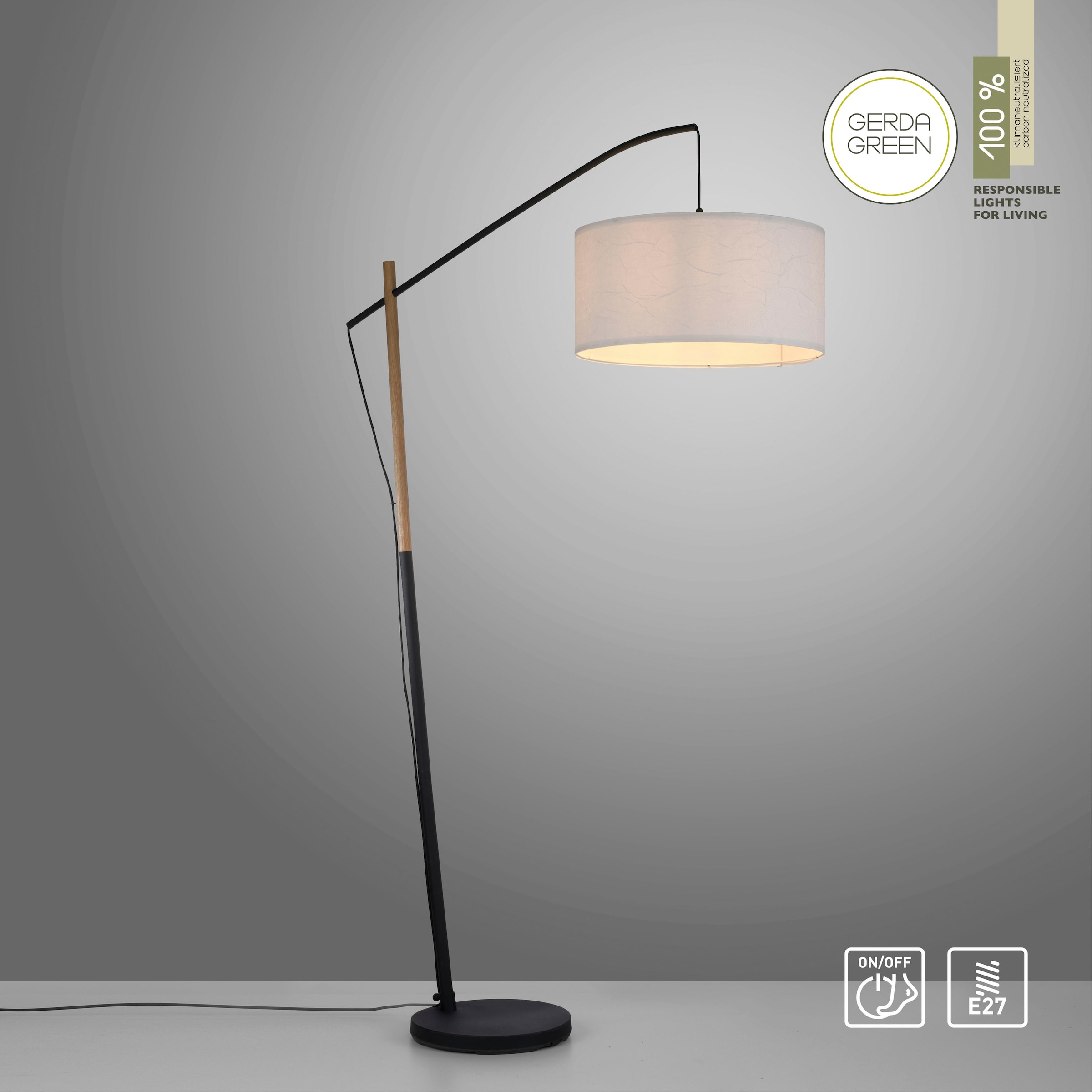 JUST LIGHT Stehlampe »GREEN SOFI«, 1 flammig, Leuchtmittel E27 | ohne Leuchtmittel