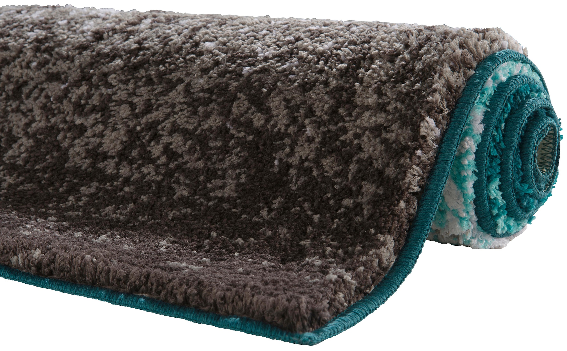 my home Badematte »Elif, Badvorleger, Badezimmer Teppich«, rutschhemmend beschichtet, fußbodenheizungsgeeignet-schnell trocknend-strapazierfähig, Ombré-Look, Badteppich, Badematten auch als 3 teiliges Set erhältlich