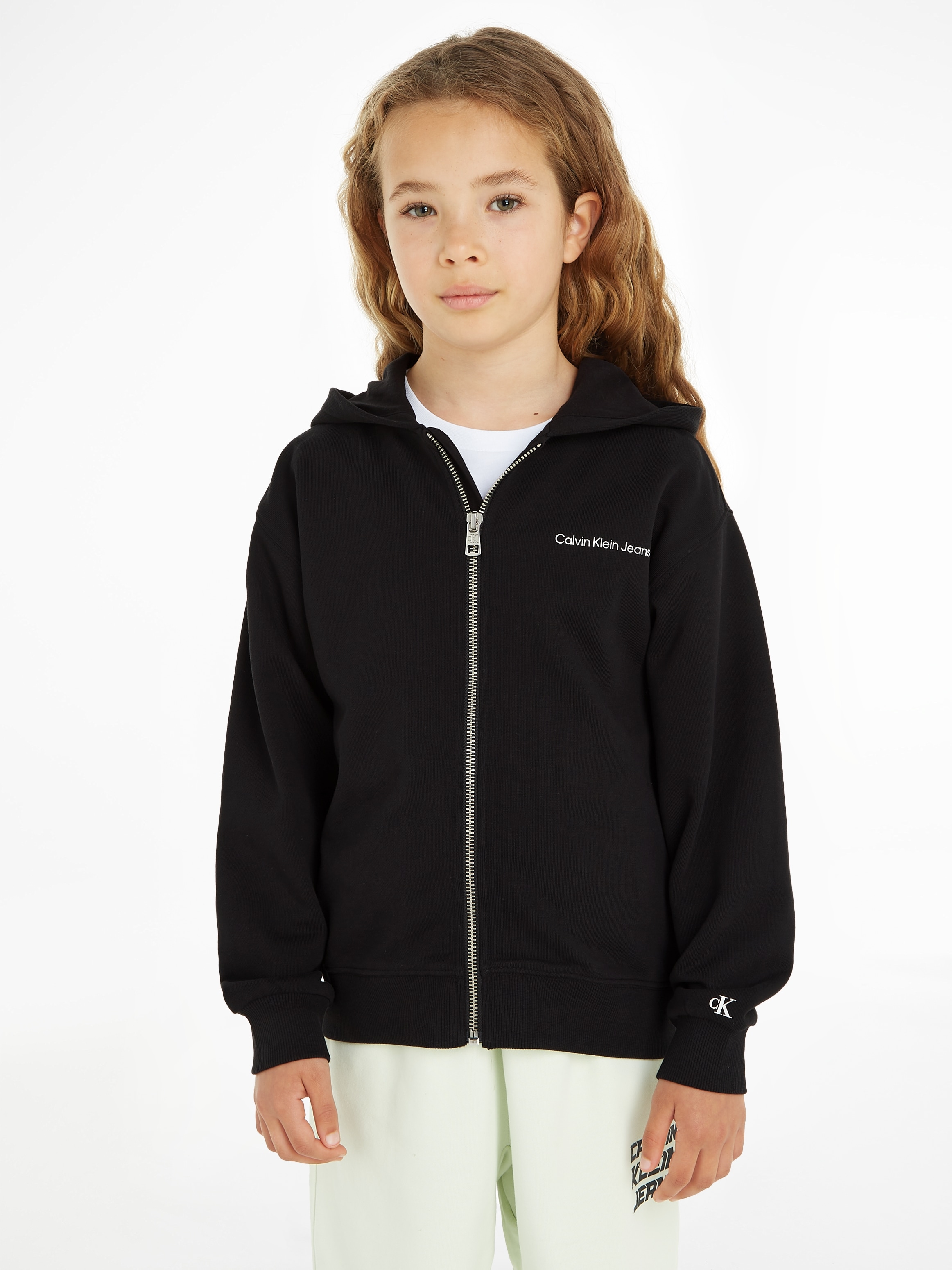 Sweatshirt »INST. LOGO RELAXED ZIP-THROUGH«, für Kinder bis 16 Jahre