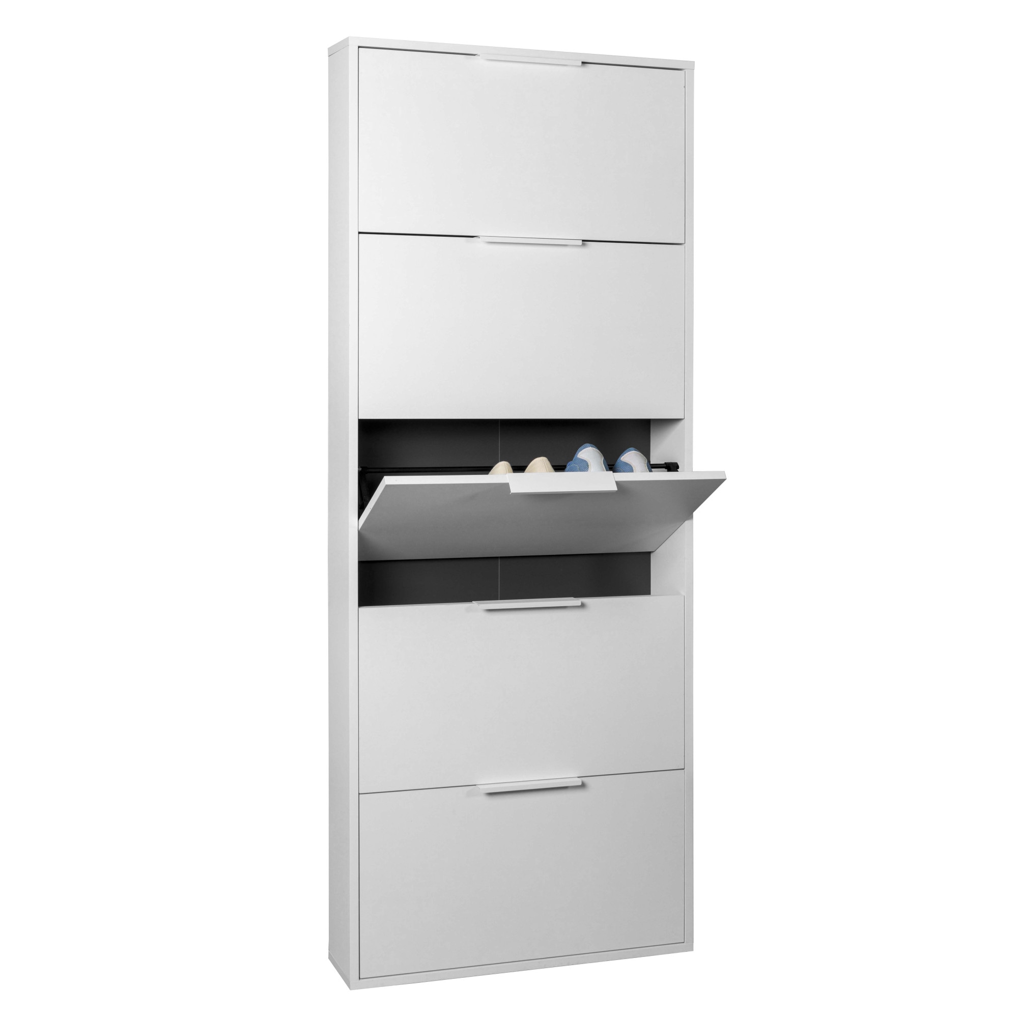 Composad Schuhschrank »Espresso,Schuhschrank, Schuhkipper, mit Klappen«, (1 St.), mit 5 Klappen, schmal