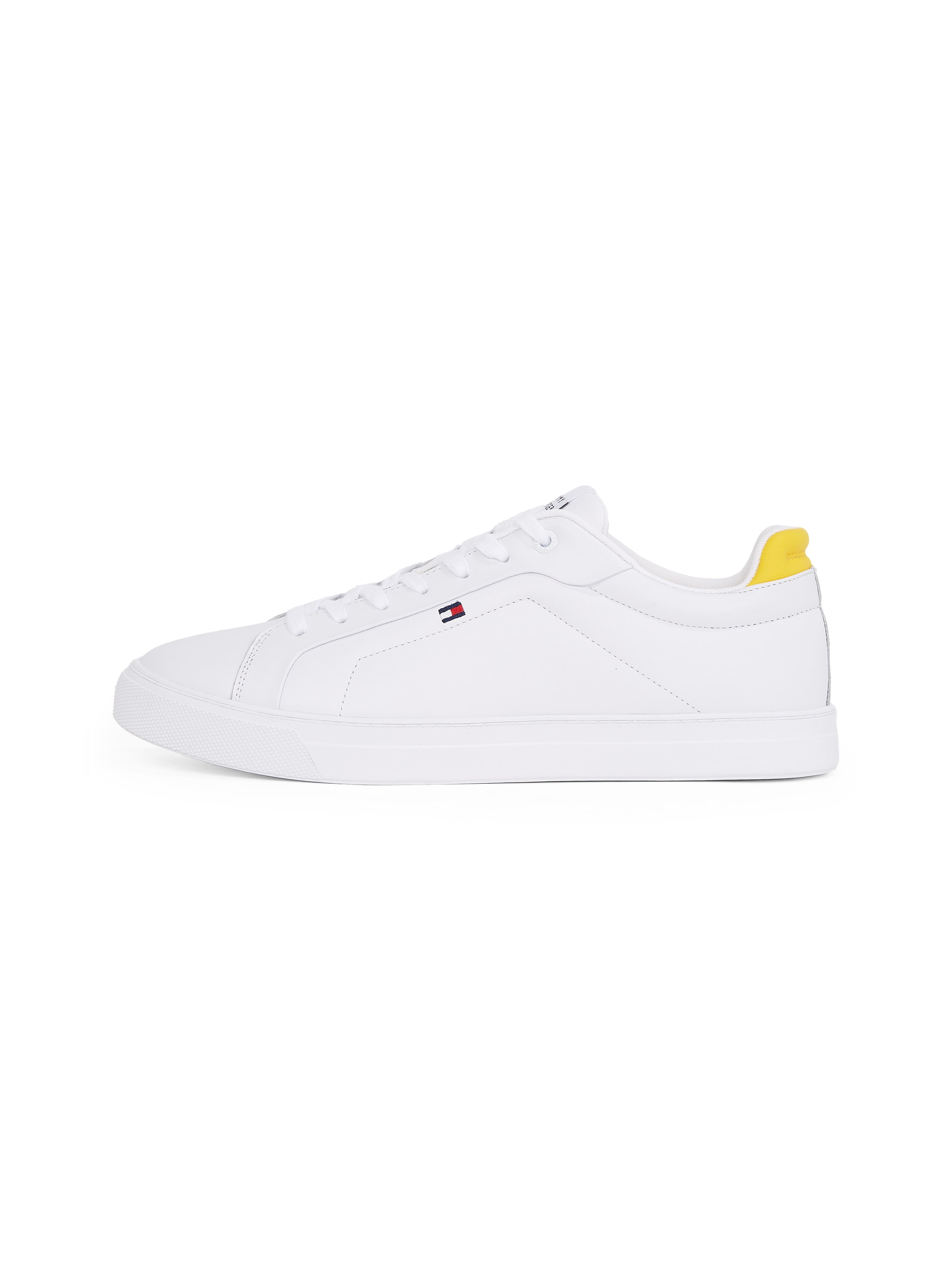 Tommy Hilfiger Sneaker »ICON COURT PINPERF LTH«, Freizeitschuh, Halbschuh, Schnürer mit weich gepolstertem Schaftrand
