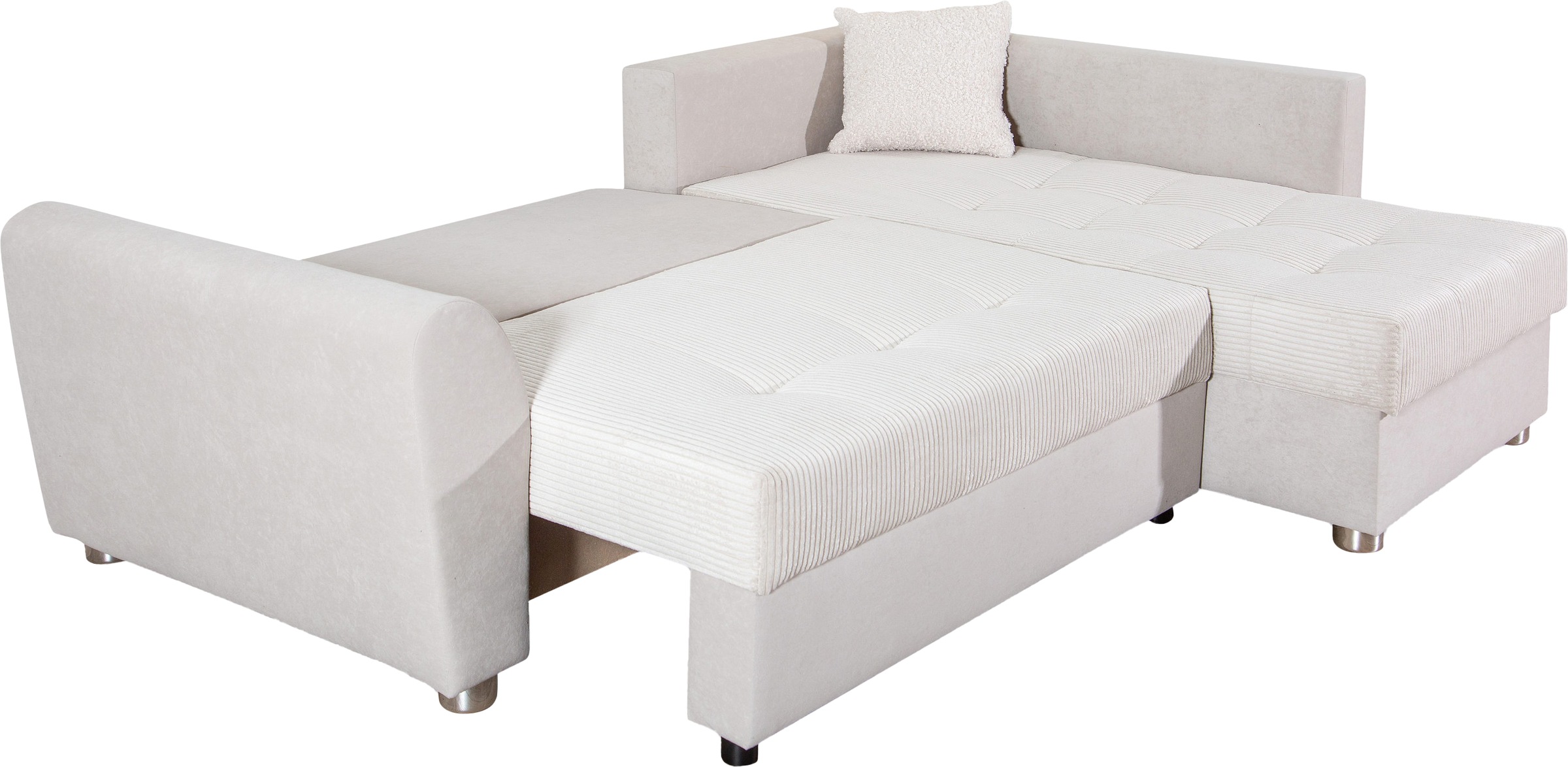 COLLECTION AB Ecksofa »Jana L-Form«, inkl. Bettfunktion,Bettkasten und Bonnelfederkern