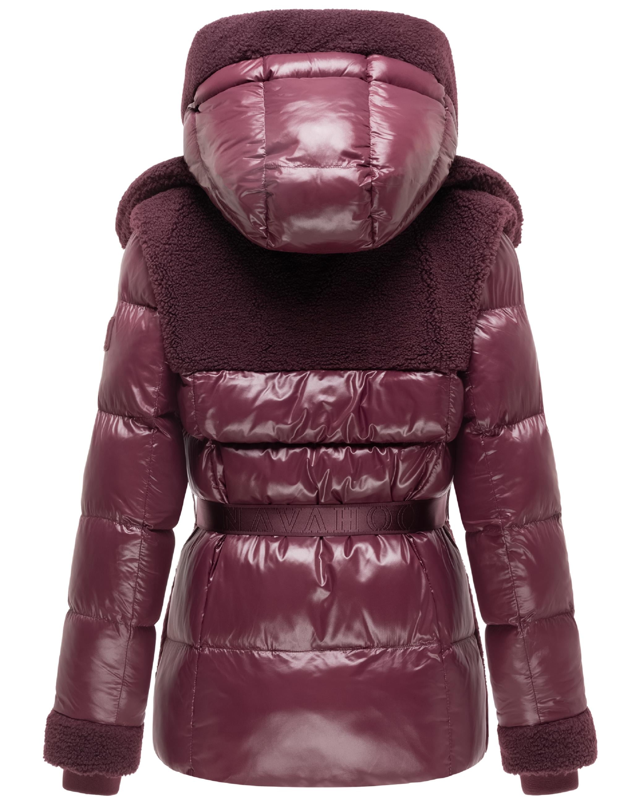 Navahoo Winterjacke »Winterjacke Kuschelhäschen 14« mit Kapuze Warme Jacke im Teddy-Stepp-Materialmix mit Kapuze