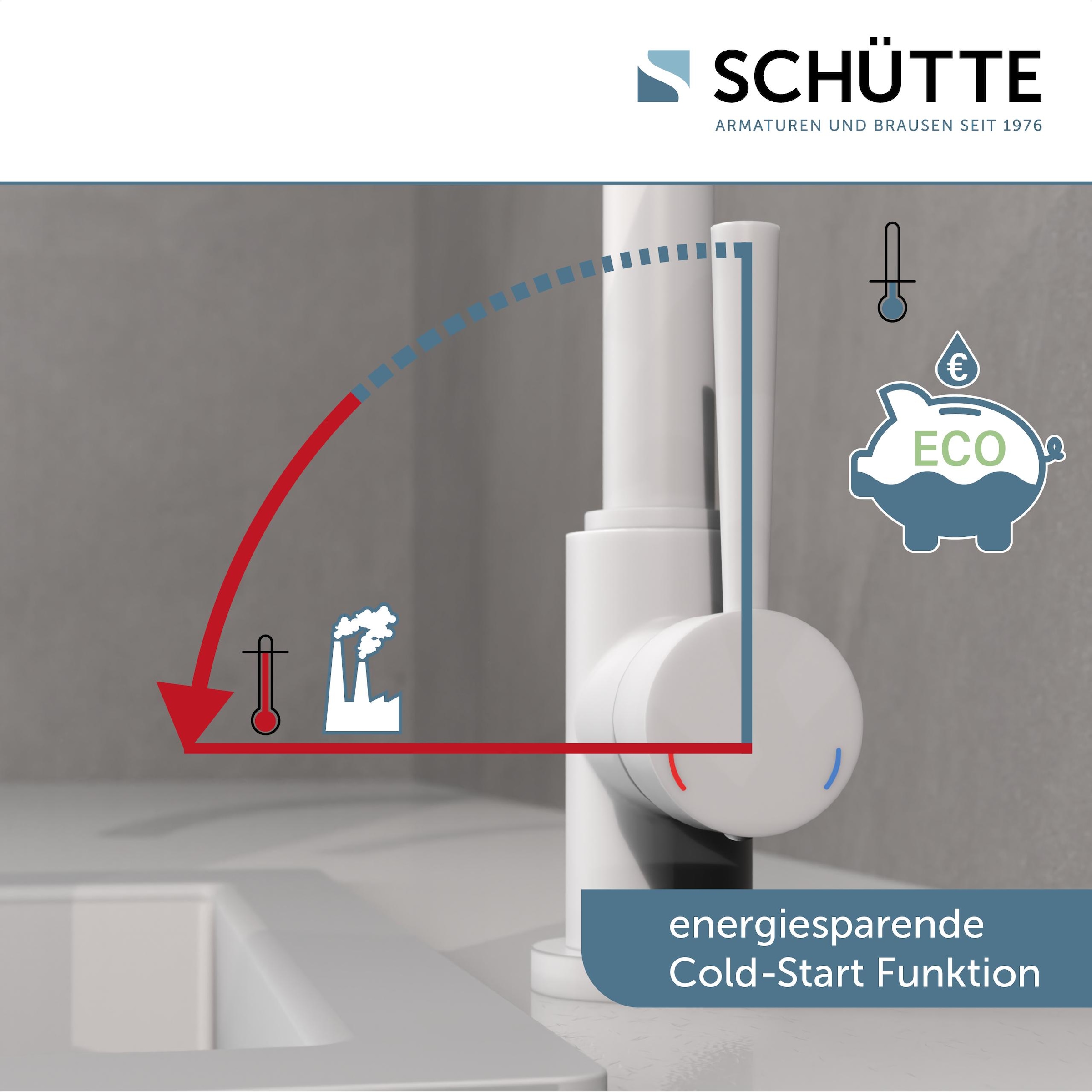 Schütte Spültischarmatur »CORNWALL« praktische Cold-Start-Funktion zum Energiesparen, 360° schwenkbar