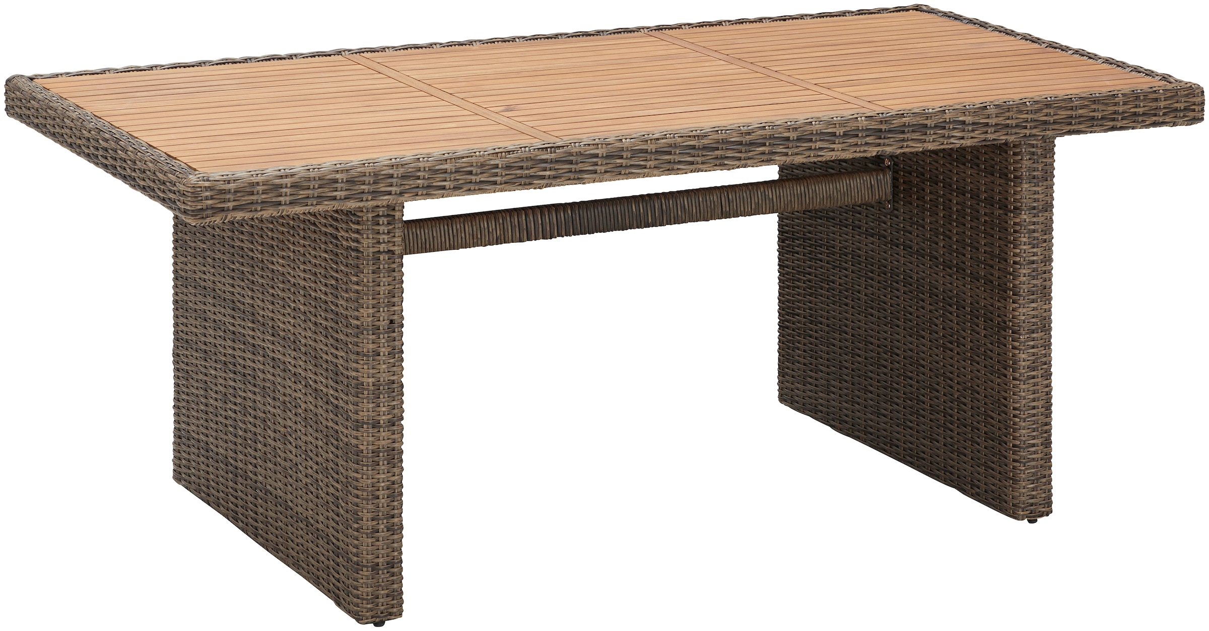 MERXX Garten-Essgruppe »Toskana«, (13 tlg., 6 Sessel, 1 Wangentisch 185x90 cm, inkl. Sitzkissen), Aluminium, Polyrattan, Akazienholz FSC 100 %, geeignet für 6 Personen