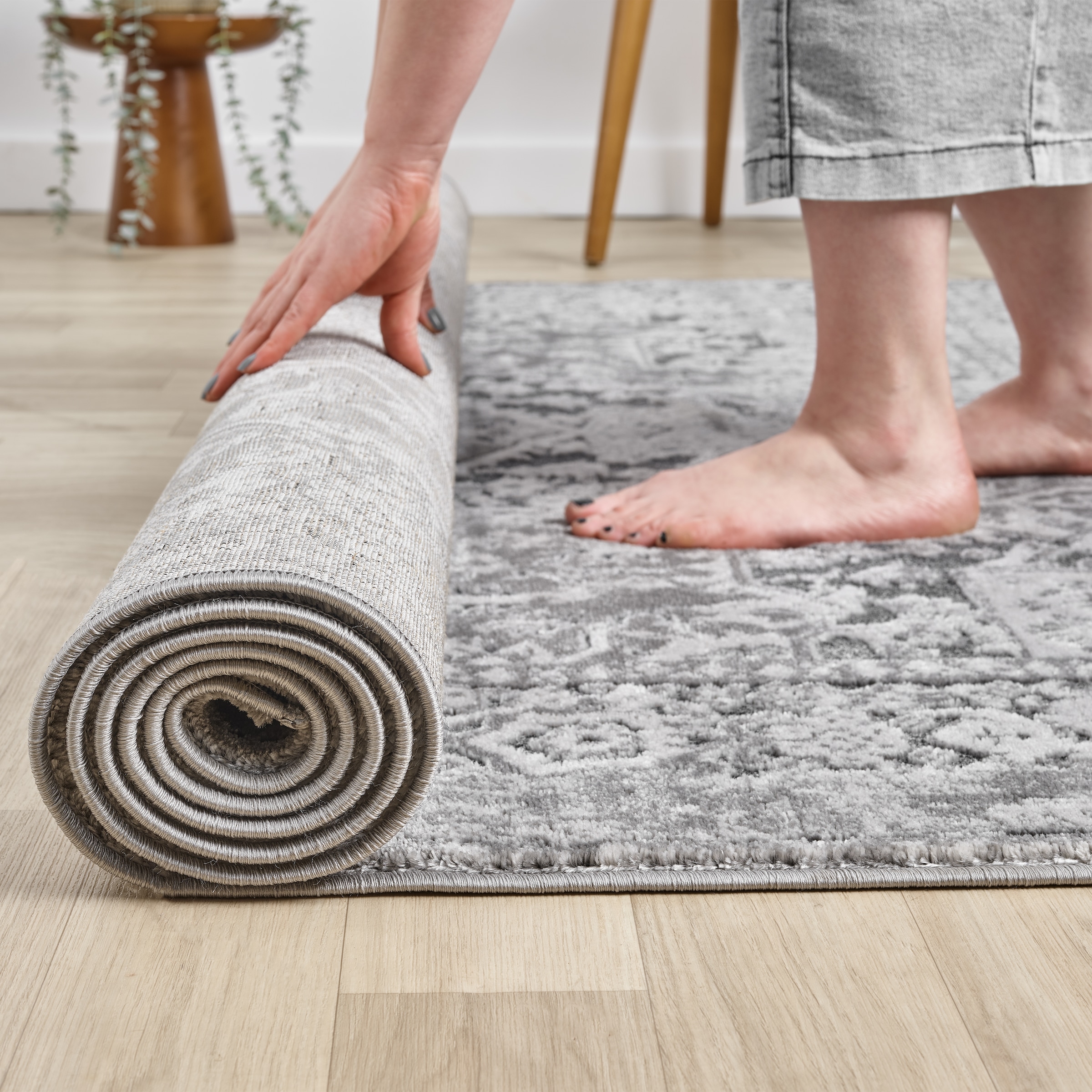 OTTO home Teppich »Kylan, Hoch-Tief-Struktur, dezenter Glanz« rechteckig 9 mm Höhe Schrumpf-Garn-Effekt, im Vintage-Look, dichte Qualität, Wohnzimmer