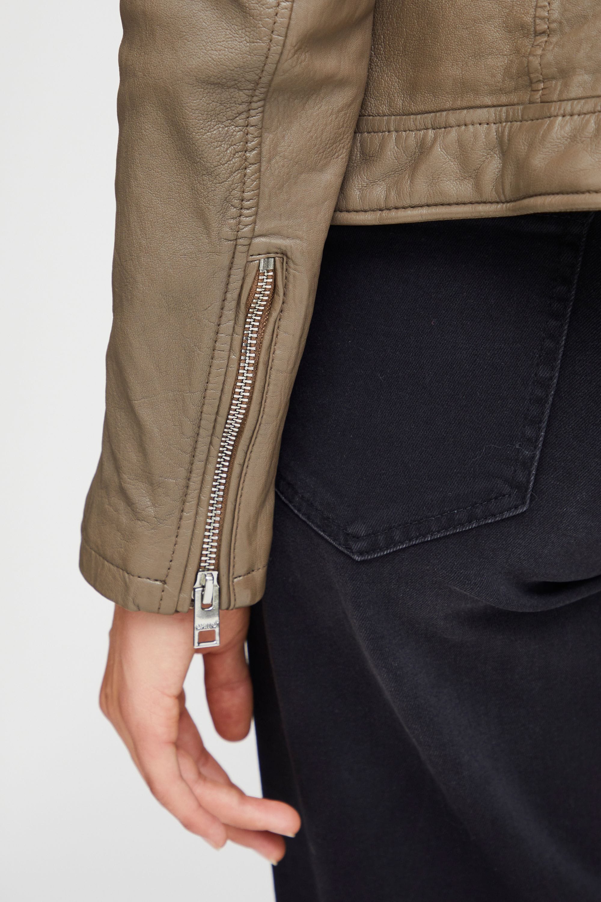OXMO Lederjacke »Lederjacke OXDenio«, ohne Kapuze