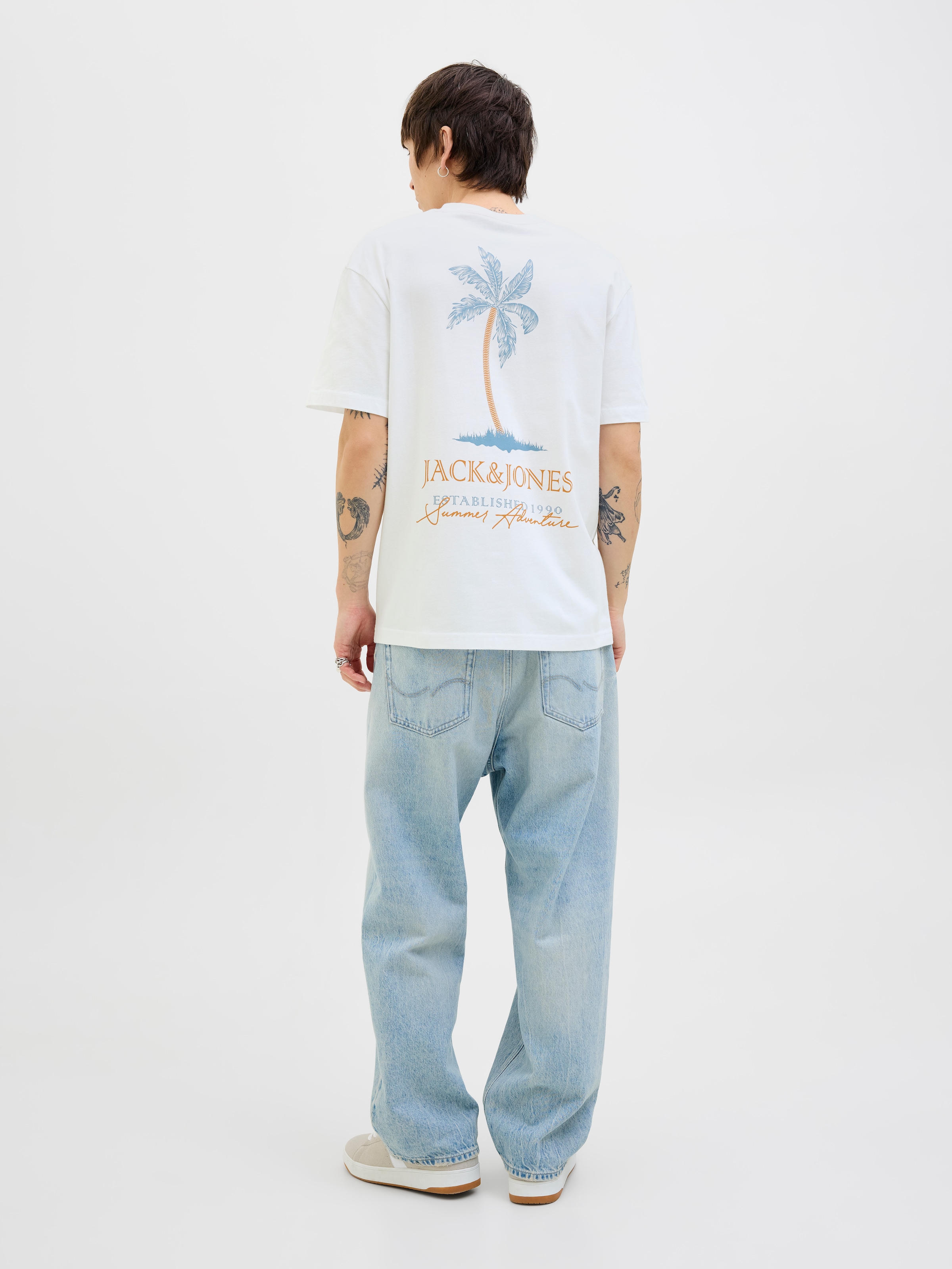 Jack & Jones Rundhalsshirt »JJSUMMER VIBES TEE SS CREW NECK LN«