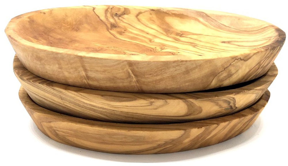Olivenholz-erleben Dipschale »oval aus edlem naturbelassenem Olivenholz«, 3 tlg., aus Massivholz, Einzigartige Maserung, jede Schale ein Unikat, leichte Reinigung