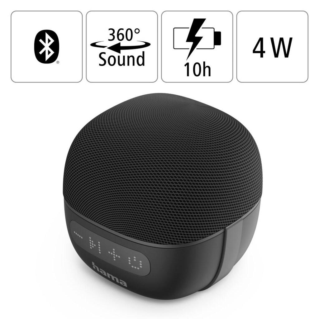 Hama Bluetooth-Lautsprecher »Handlicher Bluetooth®Lautsprecher "Cube 2.0", 4 W, Akku Laufzeit 10h«