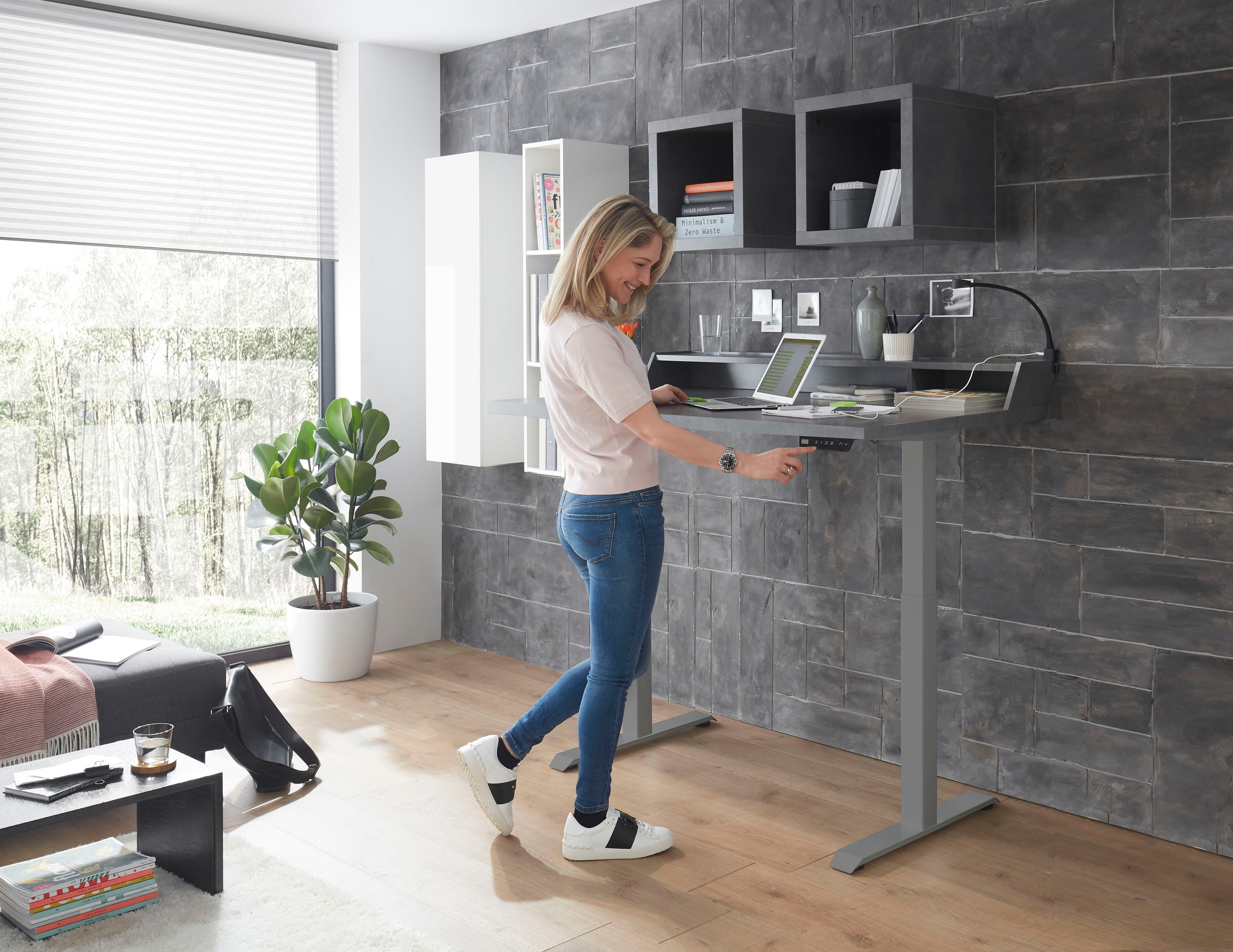 Mäusbacher Schreibtisch »Big System Office«, Breite 120 cm, elektrisch höhenverstellbar