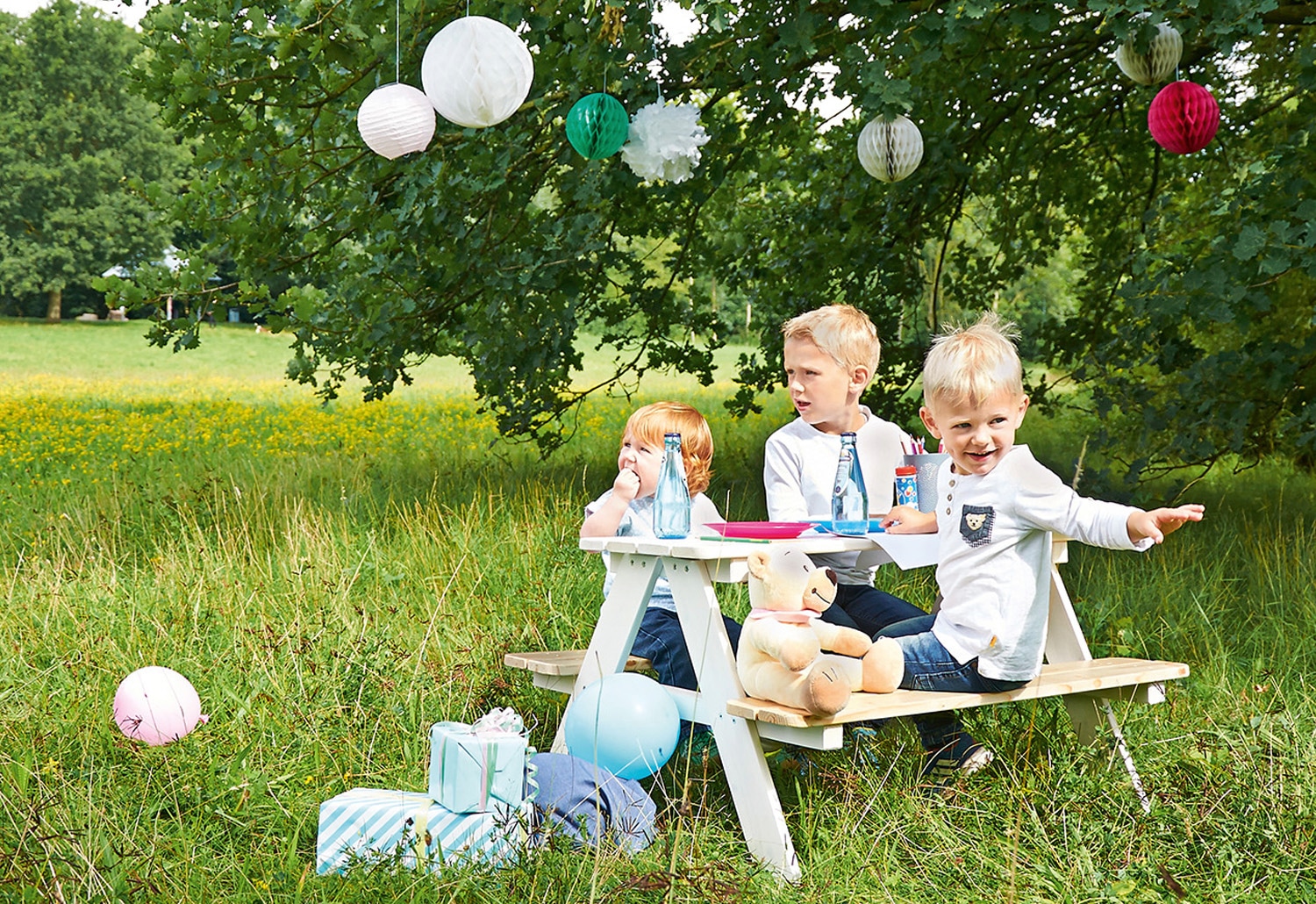 Pinolino® Garten-Kindersitzgruppe »Nicki«, Picknicktisch, BxHxT: 90x79x50  cm bei ♕