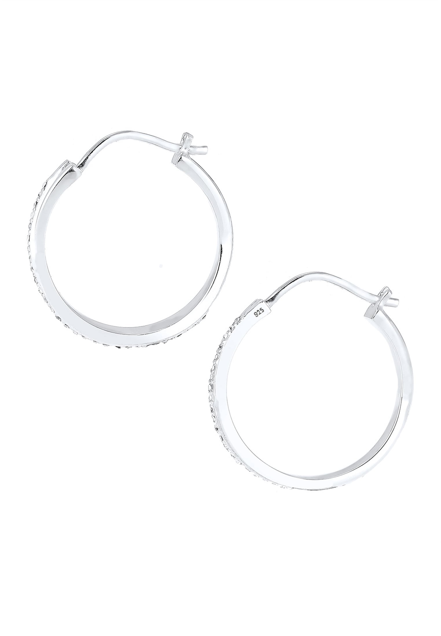 Elli Paar Creolen »Ohrringe Creole Verschlungen Kristall 925 Silber«