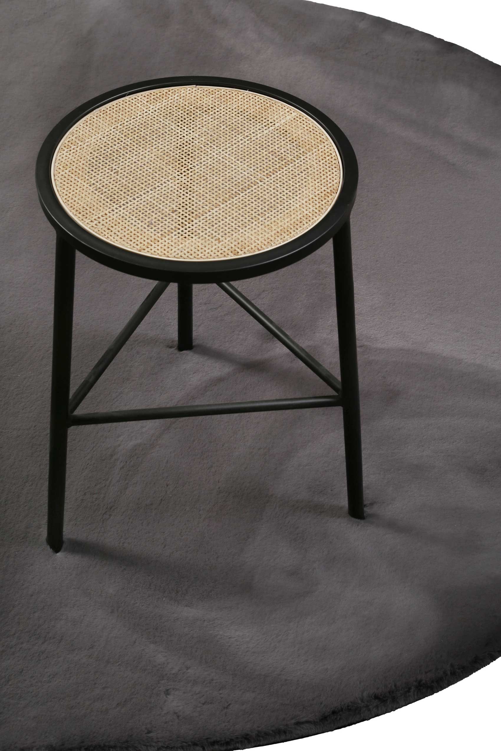 Wecon home Basics Teppich »Anna« rund 25 mm Höhe Hochflorteppich, getuftet, modern, einfarbig, flauschig, Wohnzimmer