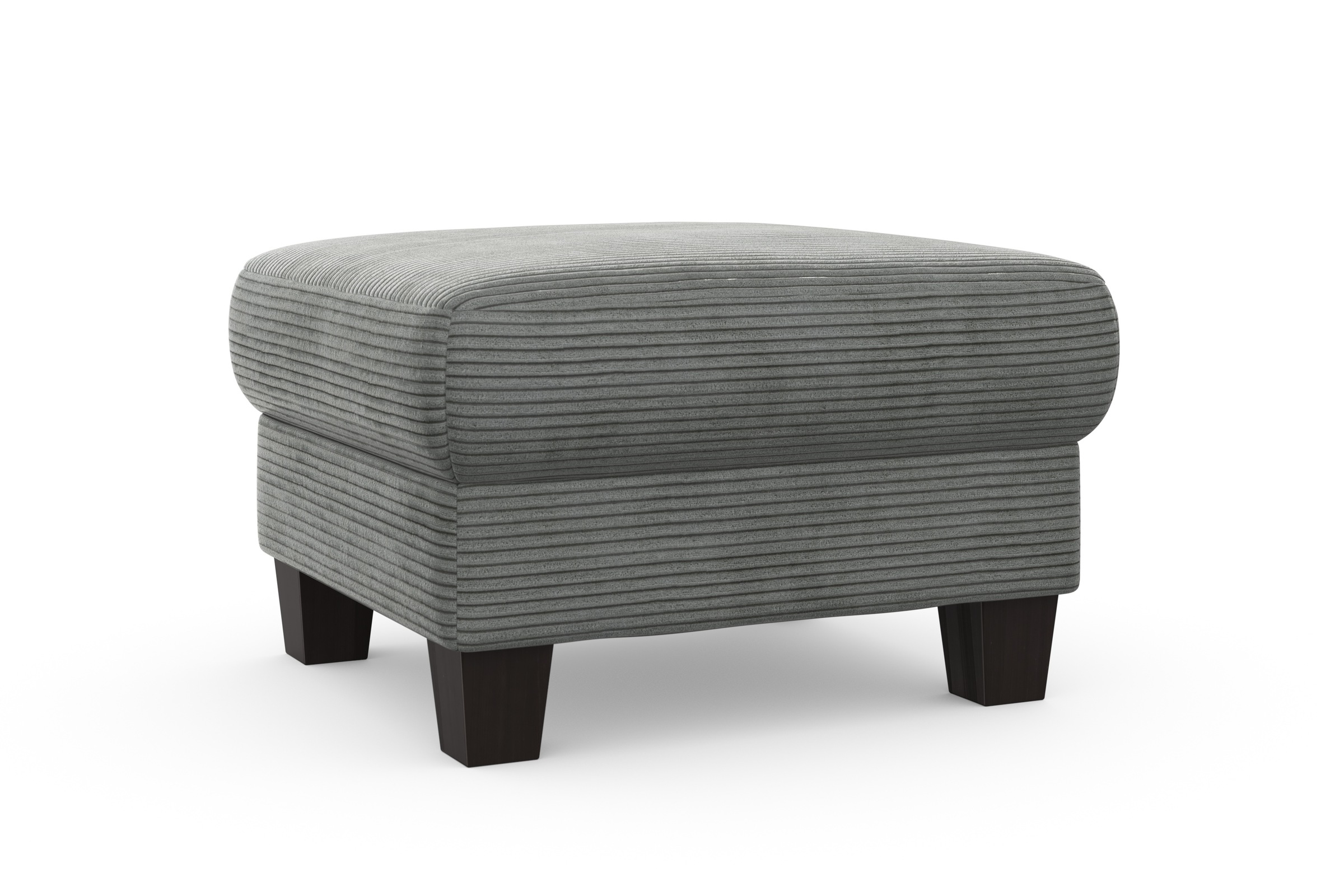 Home affaire Polsterhocker »Summer« inkl. Stauraum, Cord-Bezug, wengefarbene Holzfüße