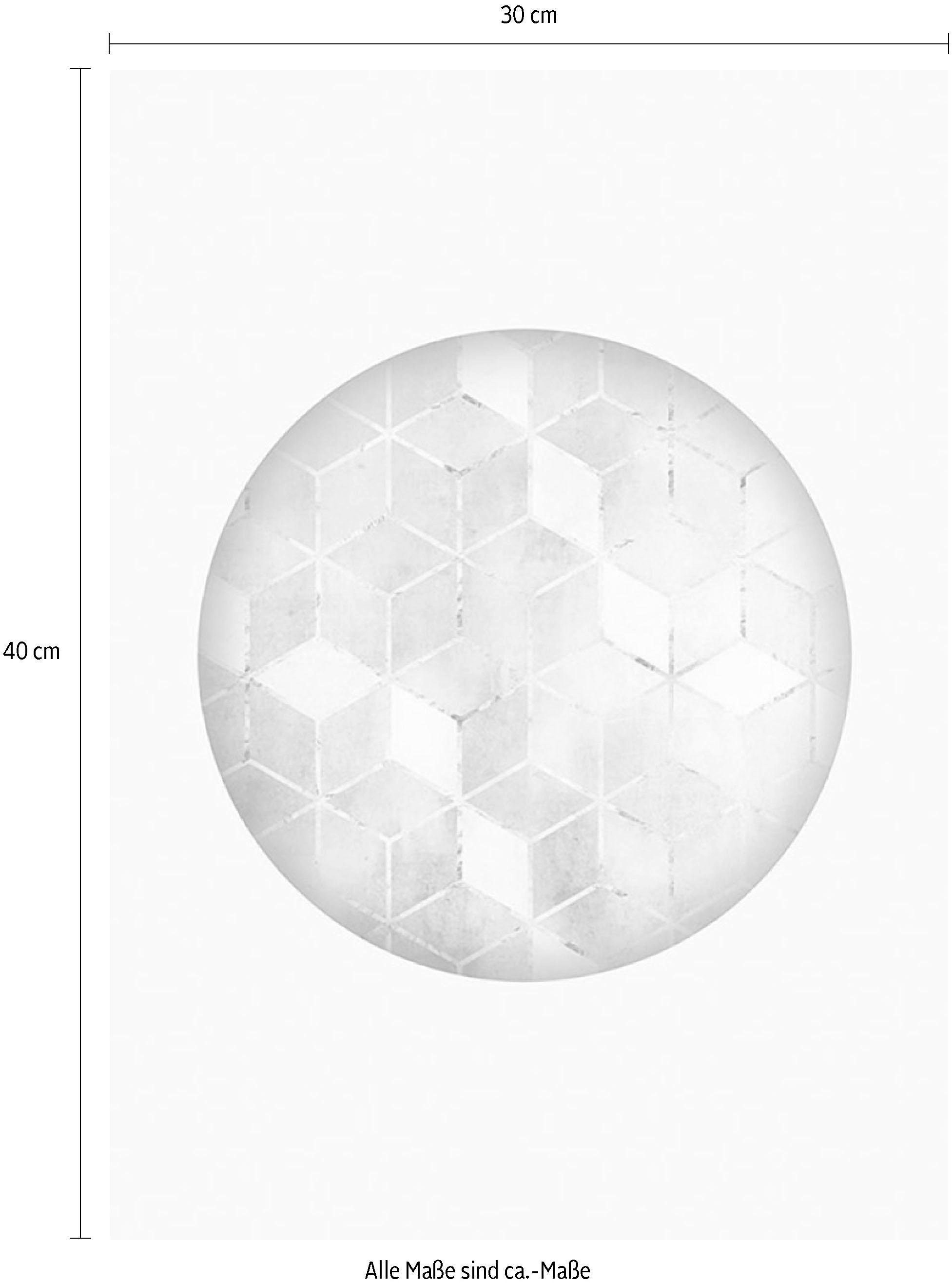 Komar Bild »Mosaik Circle Verde« Formen | Kunst 1 Stk. tlg. Wandbild zur Dekoration - ohne Rahmen