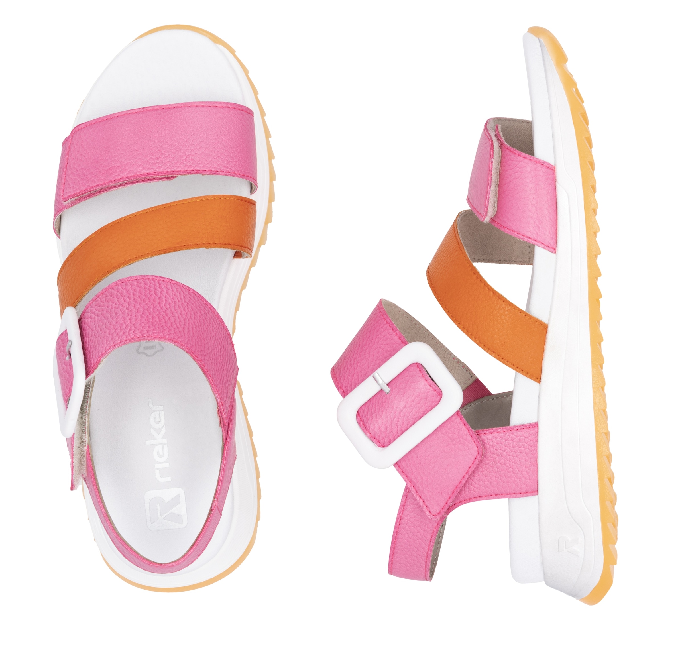 RIEKER Sport Riemchensandale, Sommerschuh, Klettschuh, Outdoorsandale mit weichem Fußbett