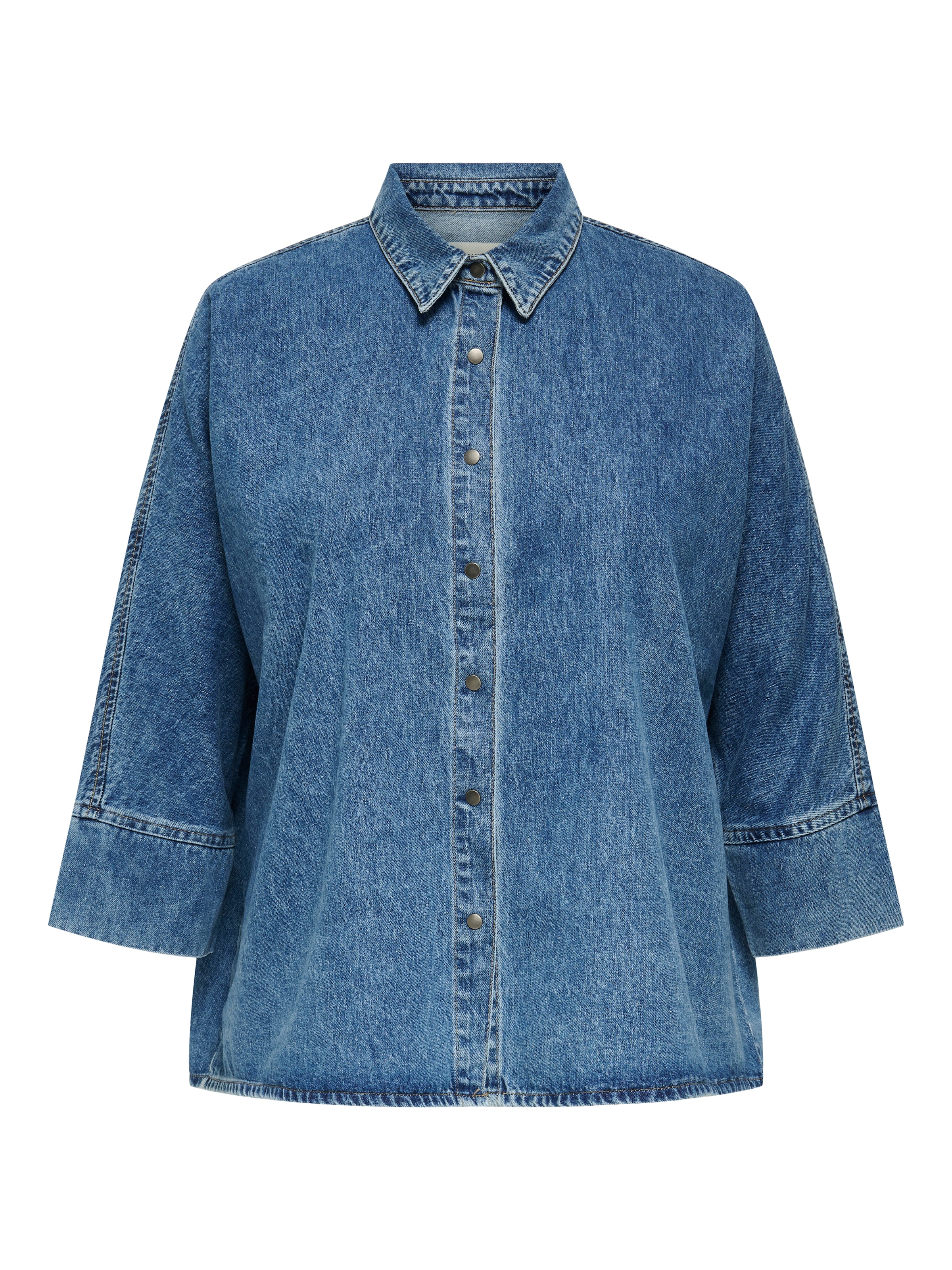 ONLY CARMAKOMA Jeansbluse »CARGRACE 3/4 DNM SHIRT CRO«