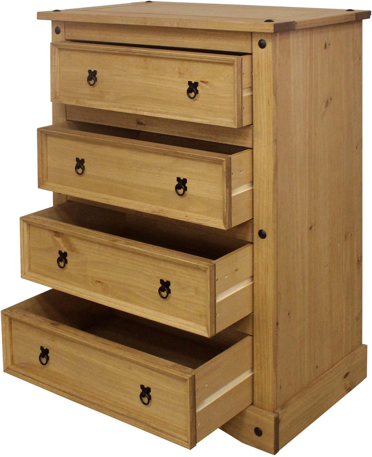 Möbilia Kommode 1 Stk. tlg. Holzoberfläche honigfarbend gewachst