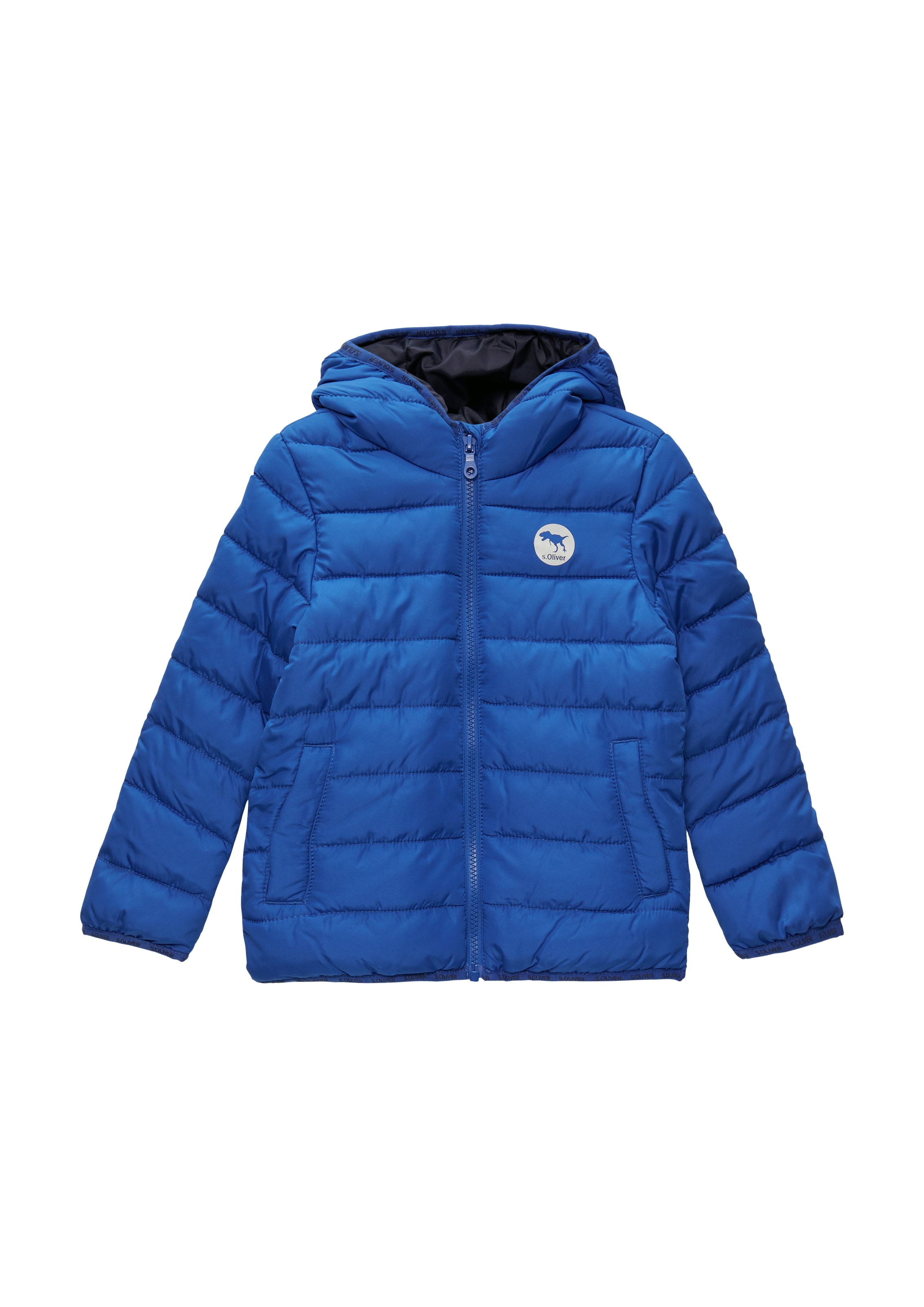 s.Oliver Junior Outdoorjacke, mit Kapuze, mit Markenlogo