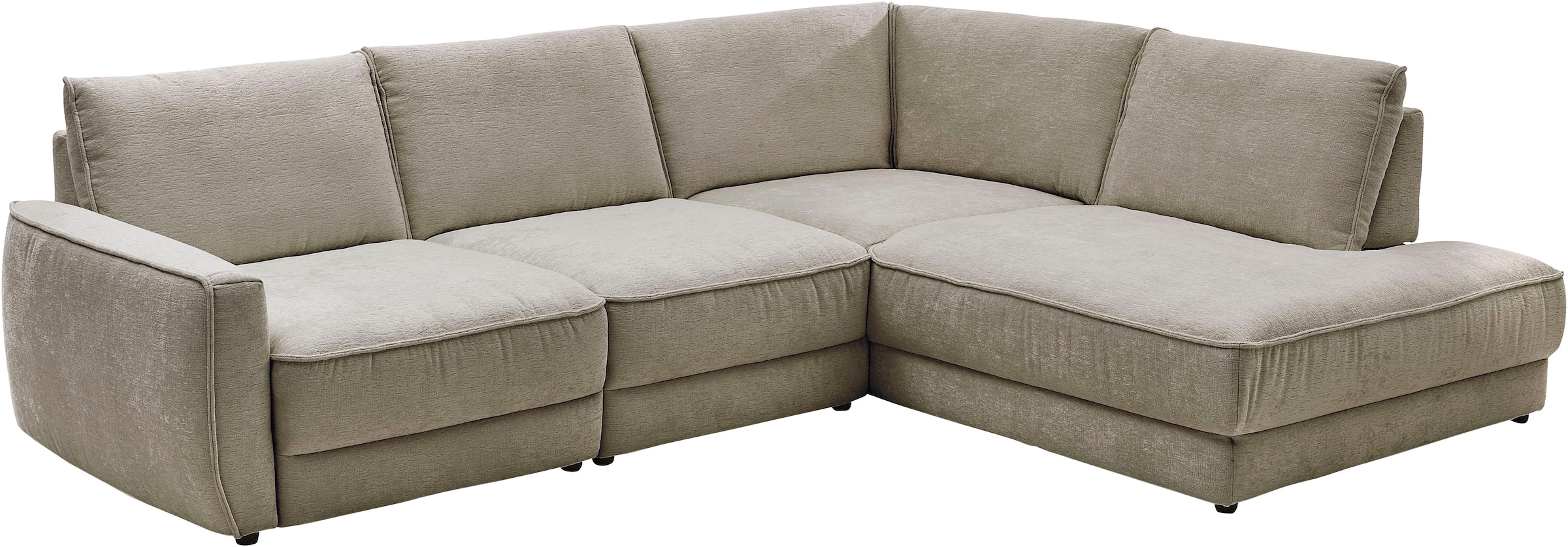 Die PlanBar Ecksofa »ZE-EM24139, L-Form, B: 310 cm« SoftSitz-Kaltschaumpolsterung, 1 o. 3 Sitztiefenverstellungen wählbar