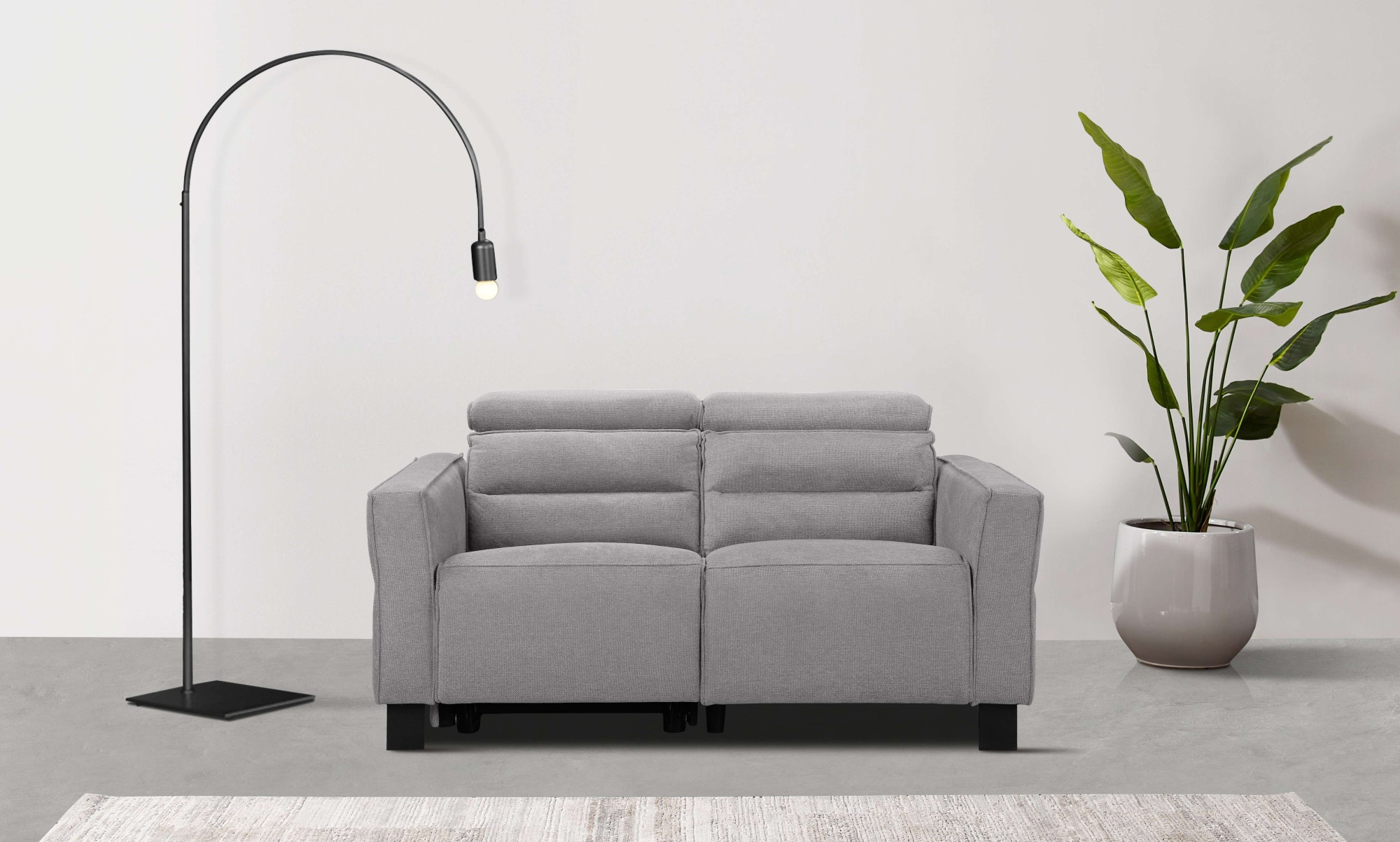 Places of Style 2-Sitzer »Carpari, 162 cm, mit manueller od. elektrischer Relaxfunktion«, (USB A/C), sowie Kopfteilverstellung