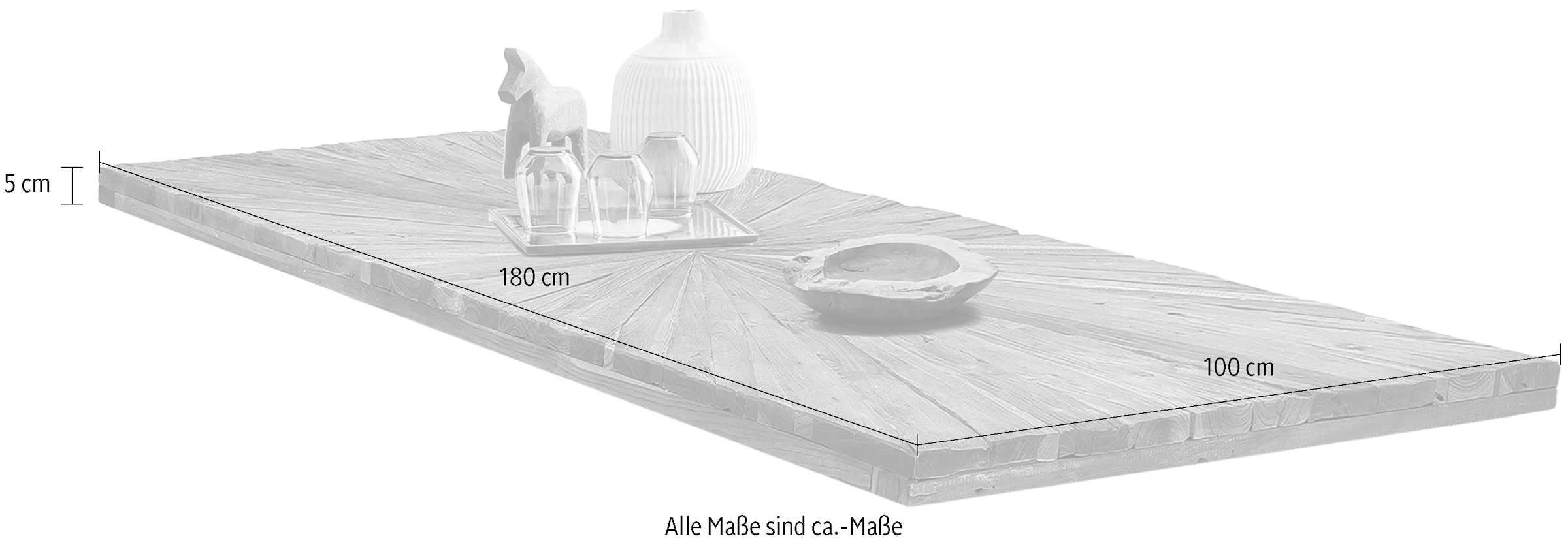 SIT Tischplatte, mit extravagantem Sonnendesign