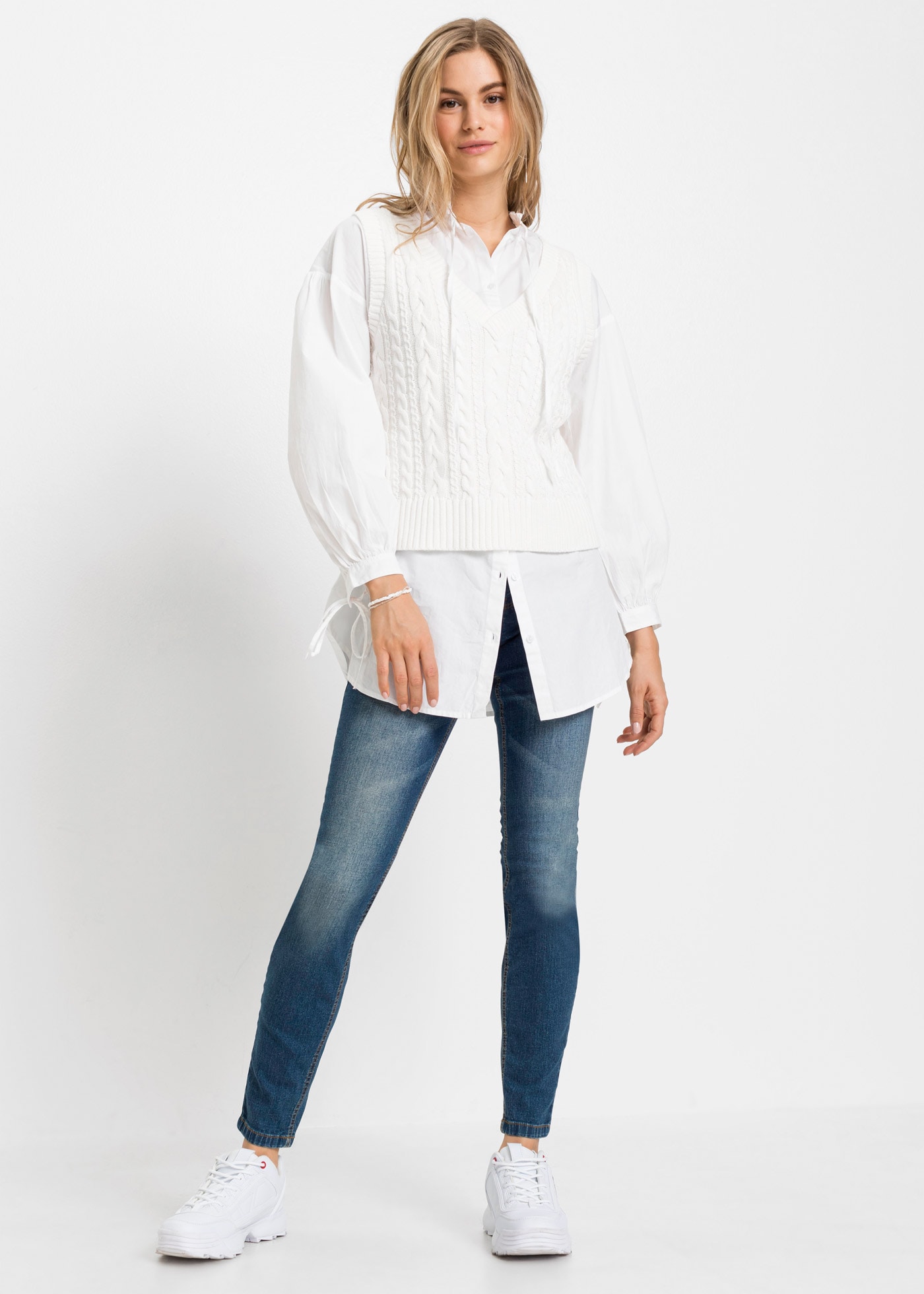 bonprix Skinny-fit-Jeans Skinny-fit-Passform, verkürztes 7/8-Bein, mit Five-Pocket-Style