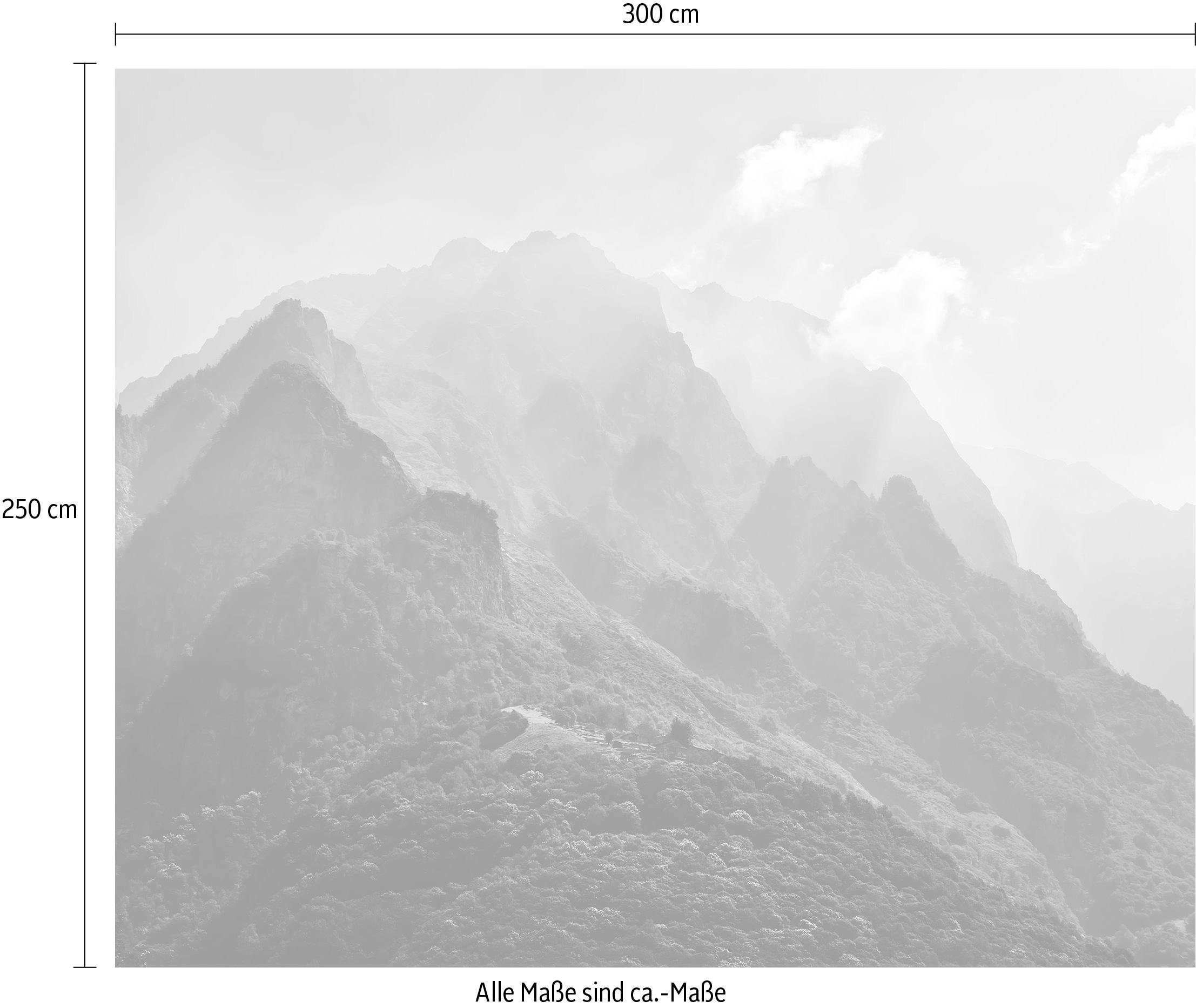 Komar Vliestapete »Digitaldruck Vlies - The Summit - Größe 300 x 250 cm«, bedruckt, Wohnzimmer, Schlafzimmer