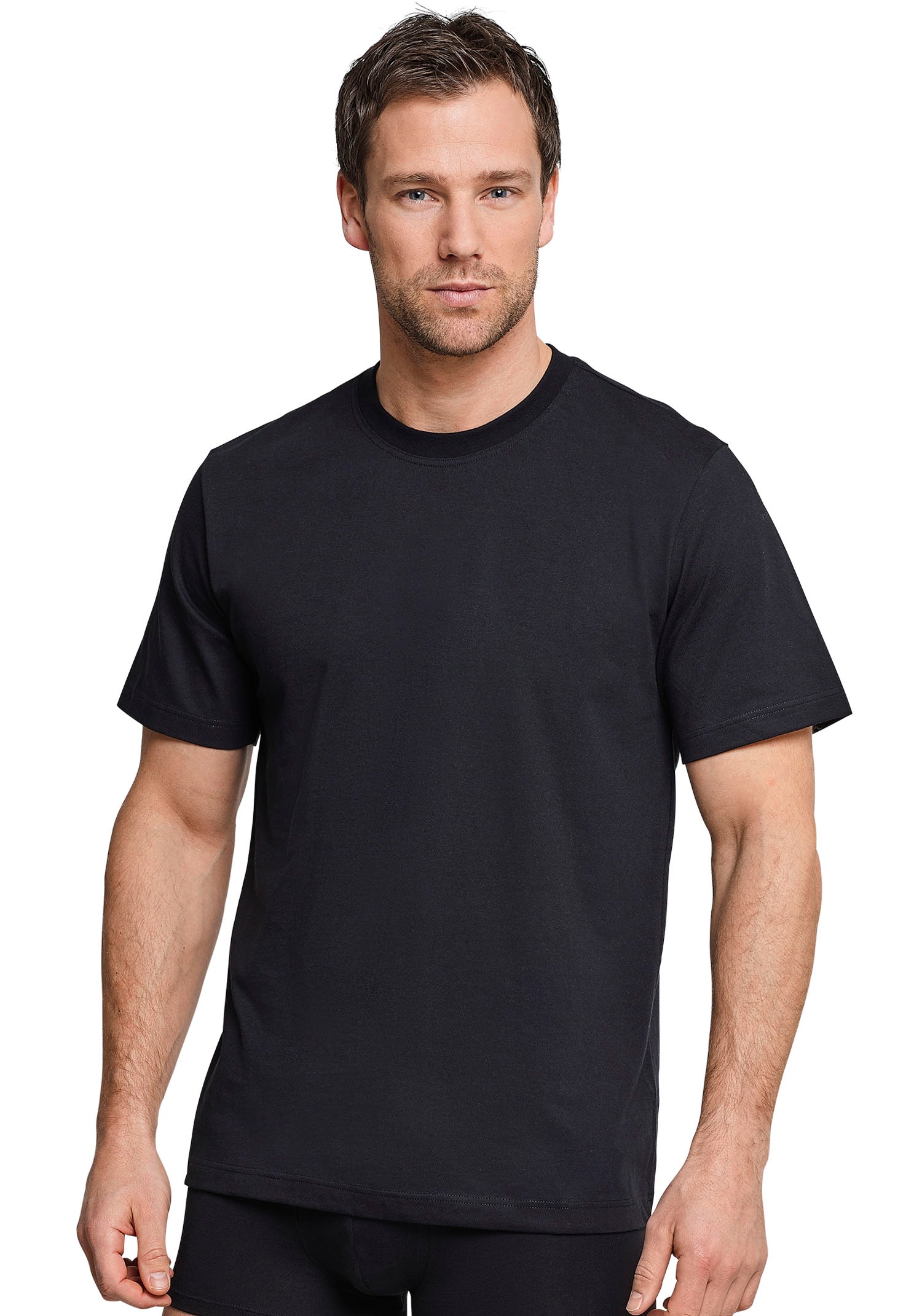 Schiesser T-Shirt »"Essentials"«, (2er-Pack), mit Rundhalsausschnitt