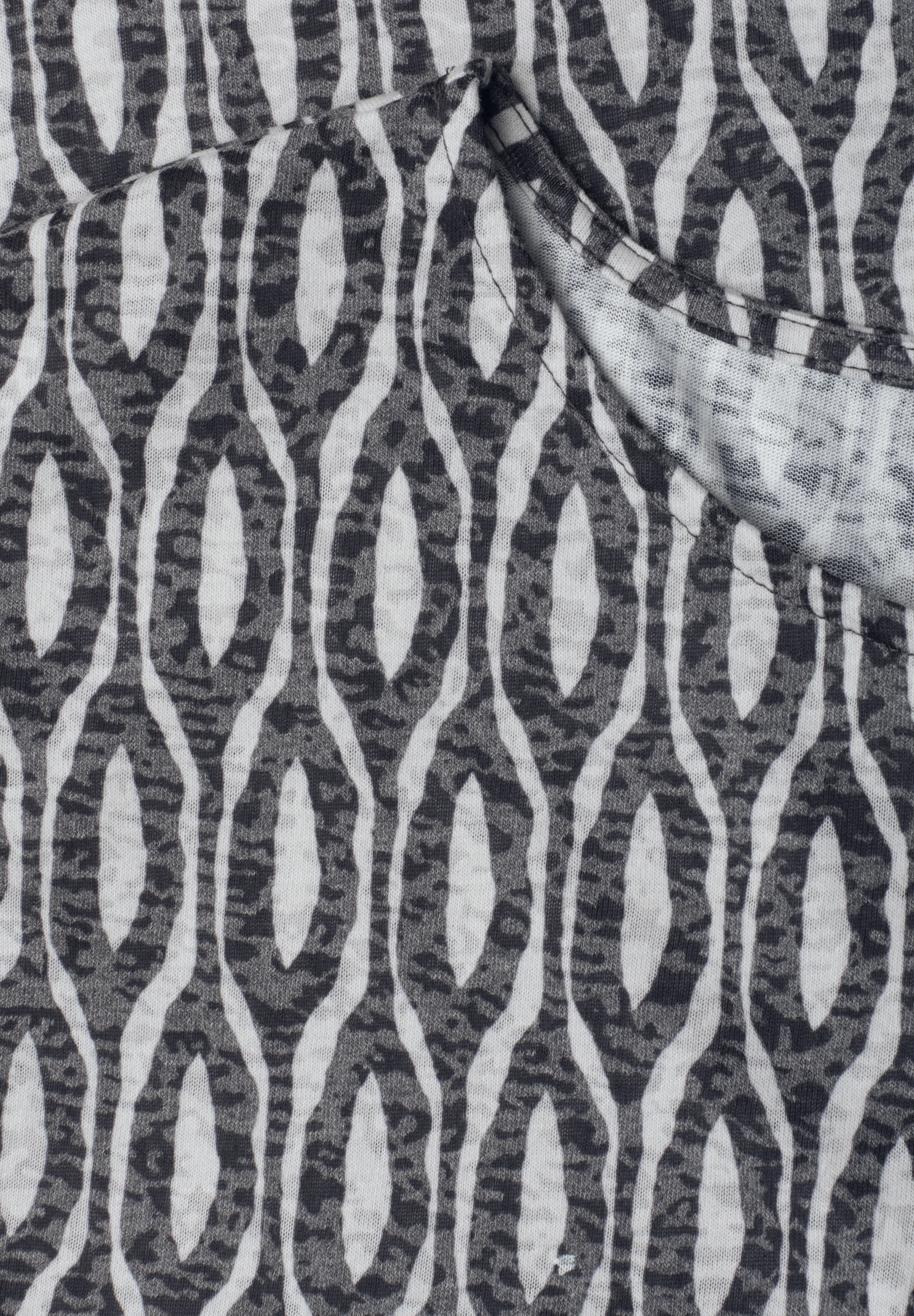 STREET ONE Shirttop Sommershirt im Ausbrenner-Look/mit Allover-Print