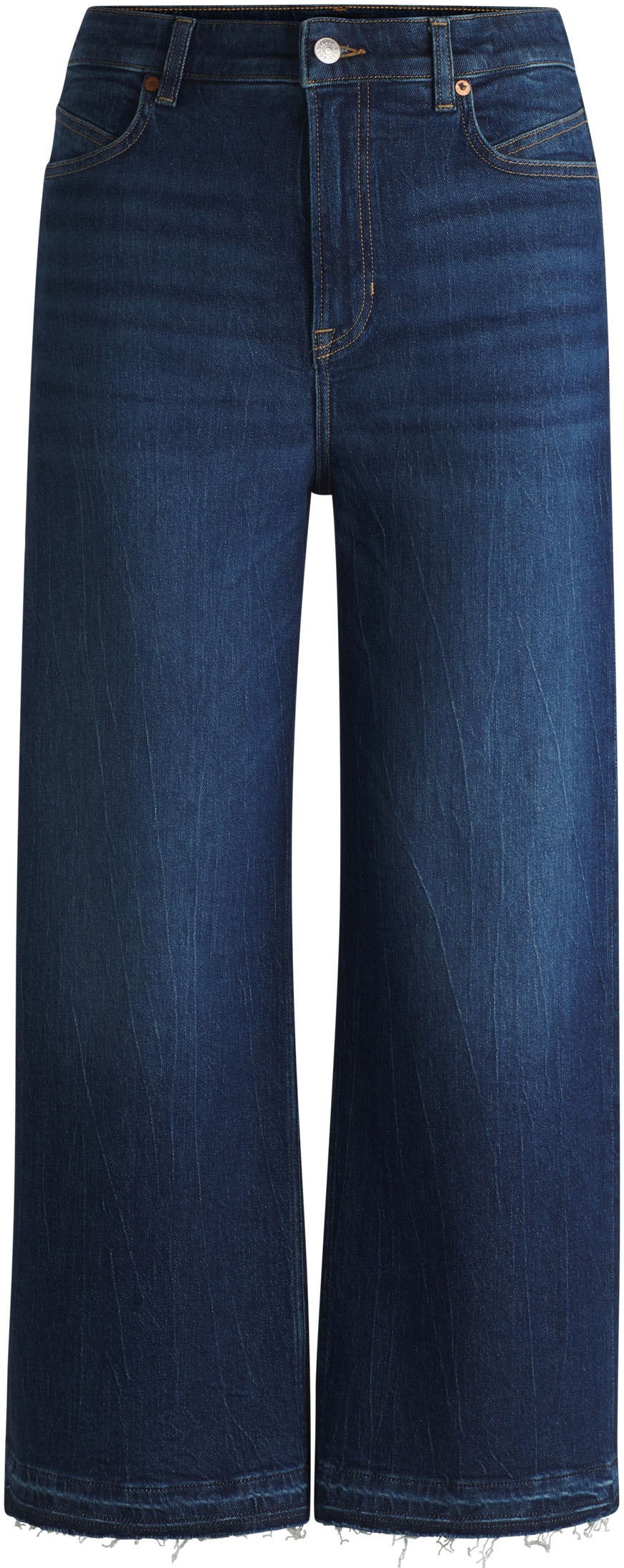 BOSS ORANGE Weite Jeans »Marlene High Rise, High Waist Premium Damenmode«, (BOSS ORANGE DENIM), weite Beinfom, cropped