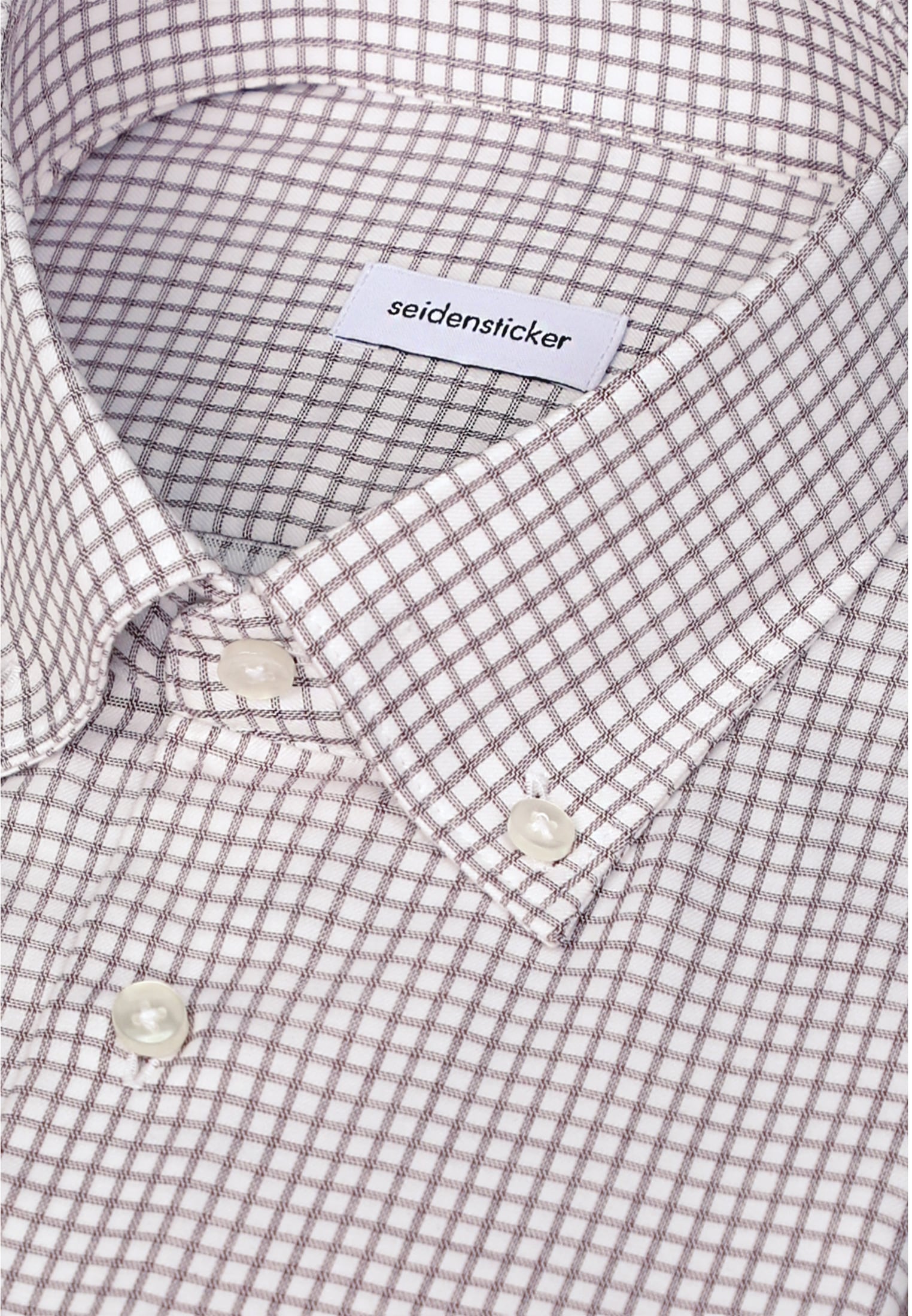 seidensticker Businesshemd »Schwarze Rose« Slim 1/1 Button-Down-Kragen Karo