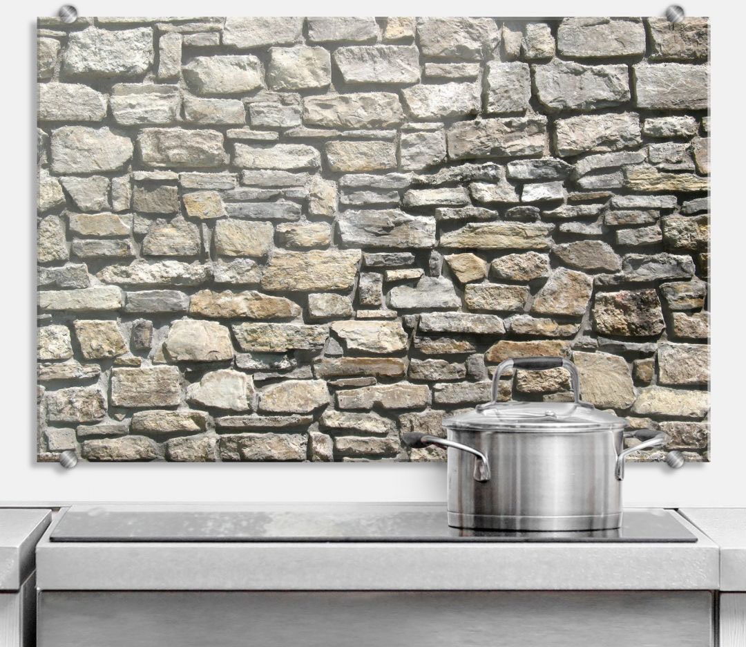 Wall-Art Küchenrückwand »3D Stein Optik Natursteinmauer«, (Set, 1 tlg.), Herd Waschbecken Wandschutz
