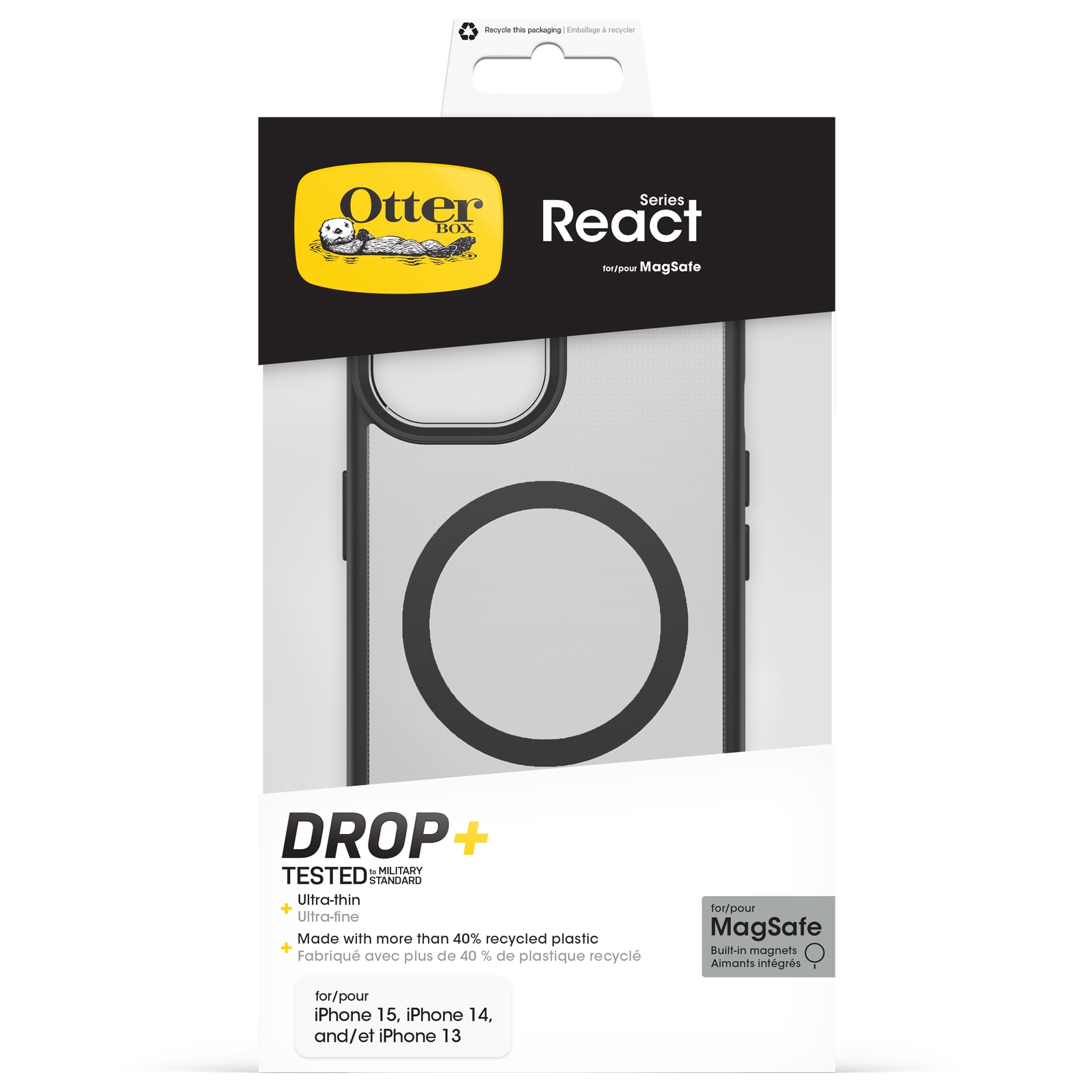 Otterbox Handyhülle »React MagSafe«, Backcover, Schutzhülle, Handyschutzhülle, Case, Schutzcase, stoßfest
