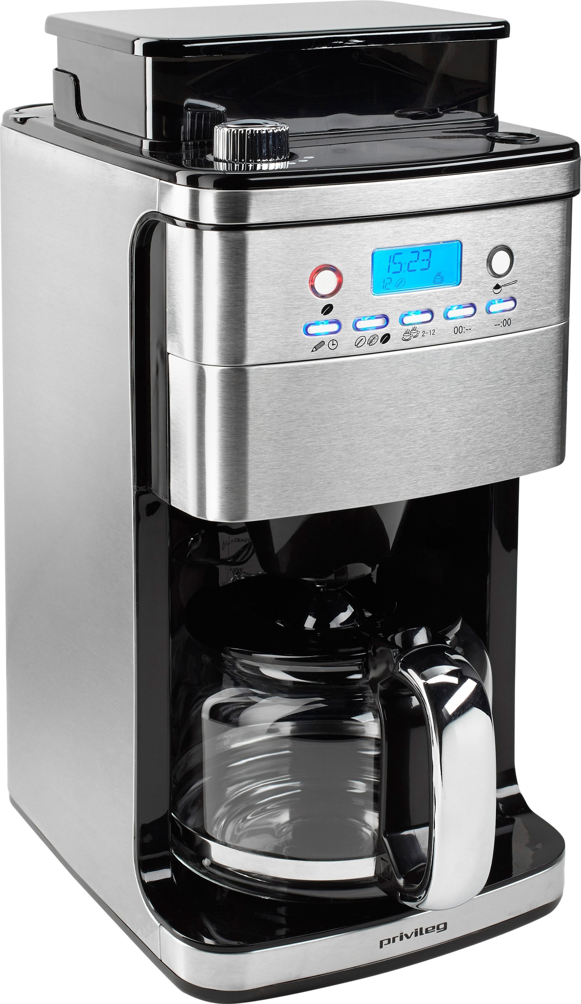Privileg Kaffeemaschine mit Mahlwerk »CM4266-A«, 1,5 l Kaffeekanne,  Papierfilter, 1x4, für ganze Bohnen oder gemahlenen Kaffee geeignet mit 3  Jahren XXL Garantie