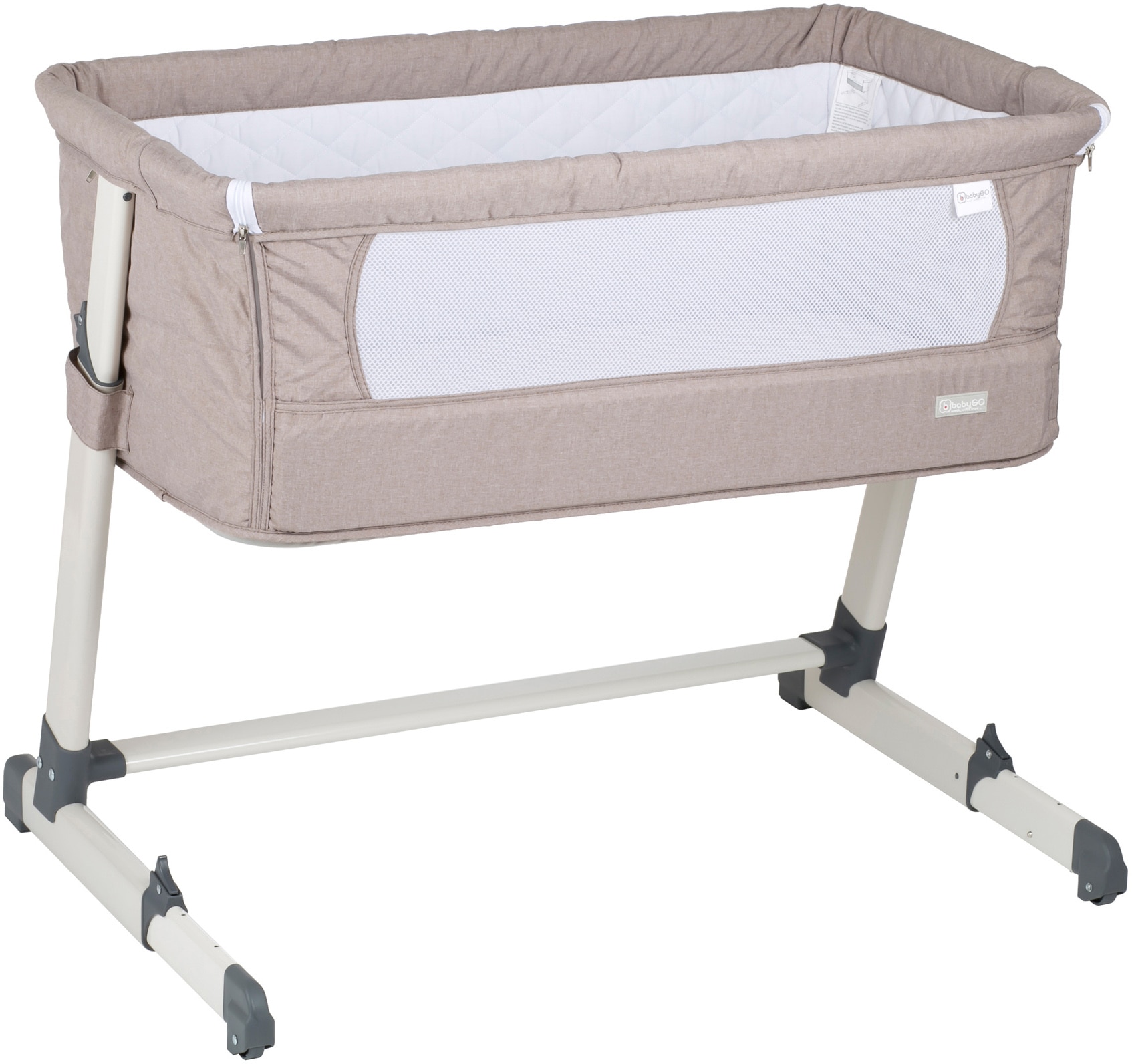 BabyGo Beistellbett »Together, beige«, faltbar